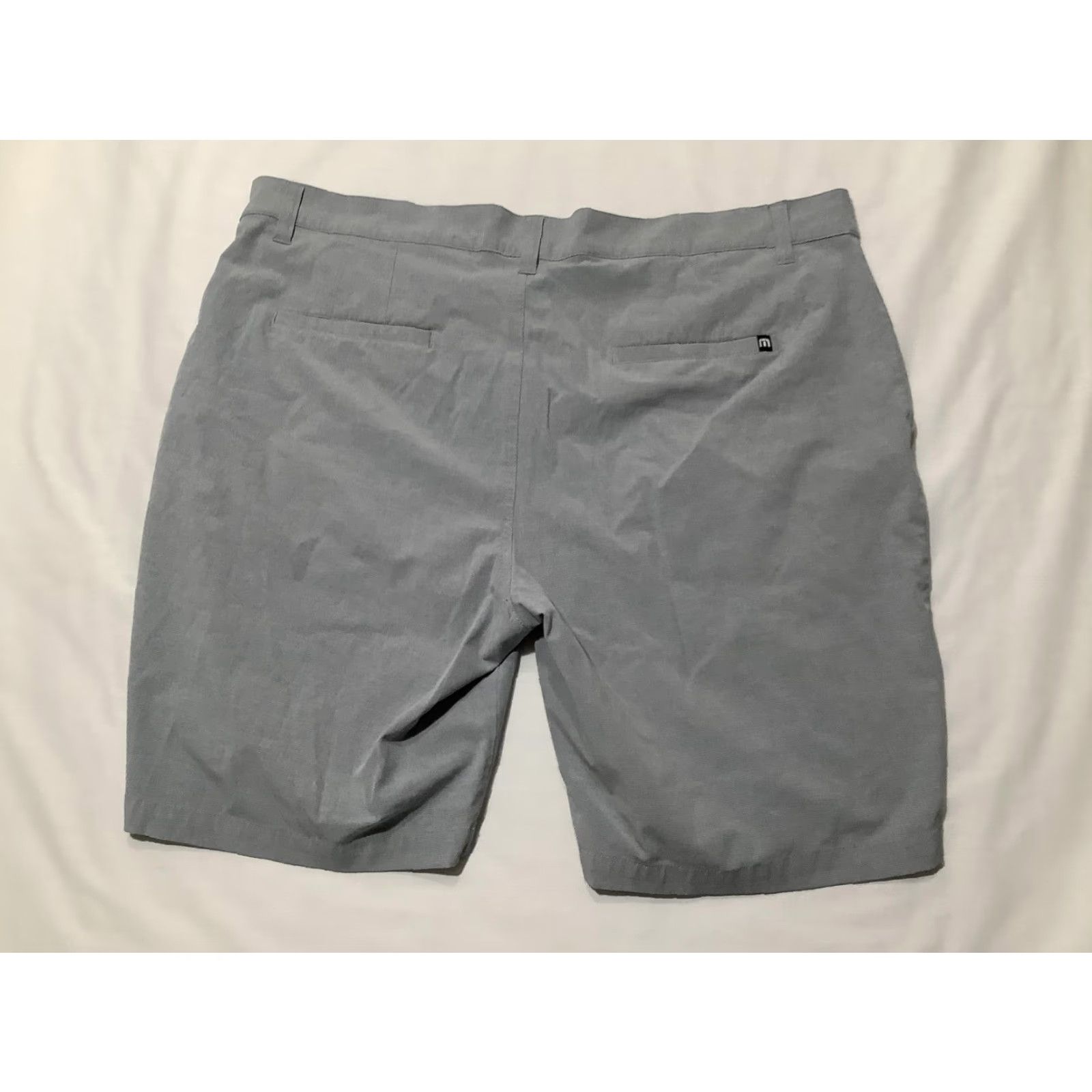 TravisMathew Travis Mathew Shorts Mens 40 Gray Microstripe Chino Stretch Golf Casual 10in Size US 40 / EU 56 - 5 Thumbnail