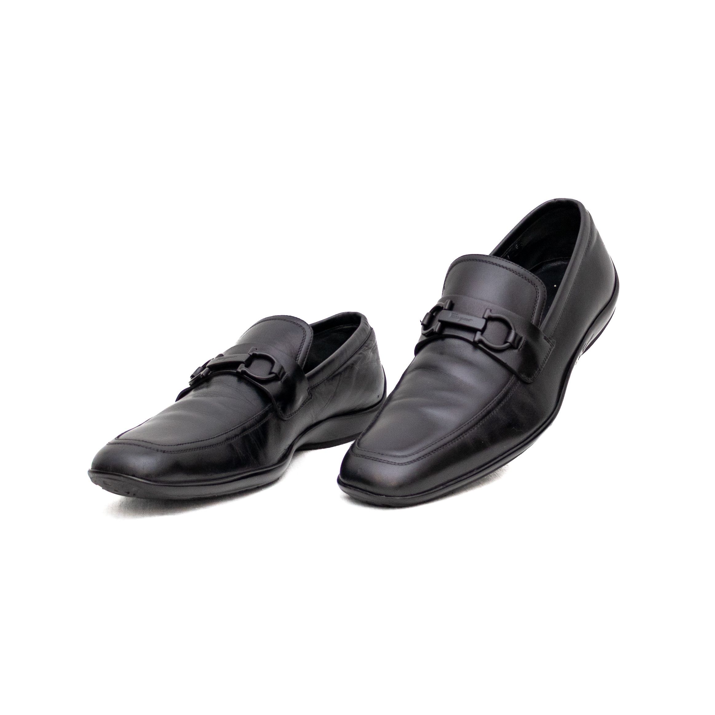 Salvatore Ferragamo Salvatore Ferragamo Men’s Black Leather Gancio Bit Loafers Size US 11 / EU 44 - 1 Thumbnail