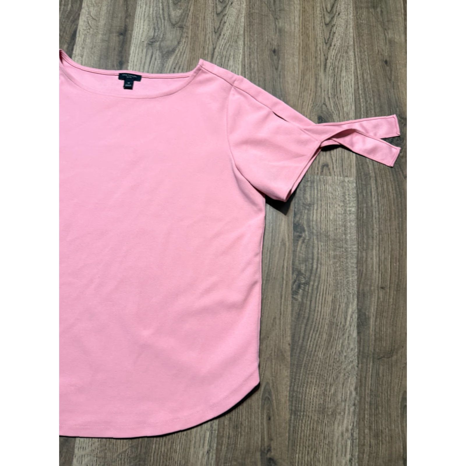 Ann Taylor Ann Taylor Blouse Women's Small Petite Pink Ties on Sleeves Size S / US 4 / IT 40 - 4 Thumbnail