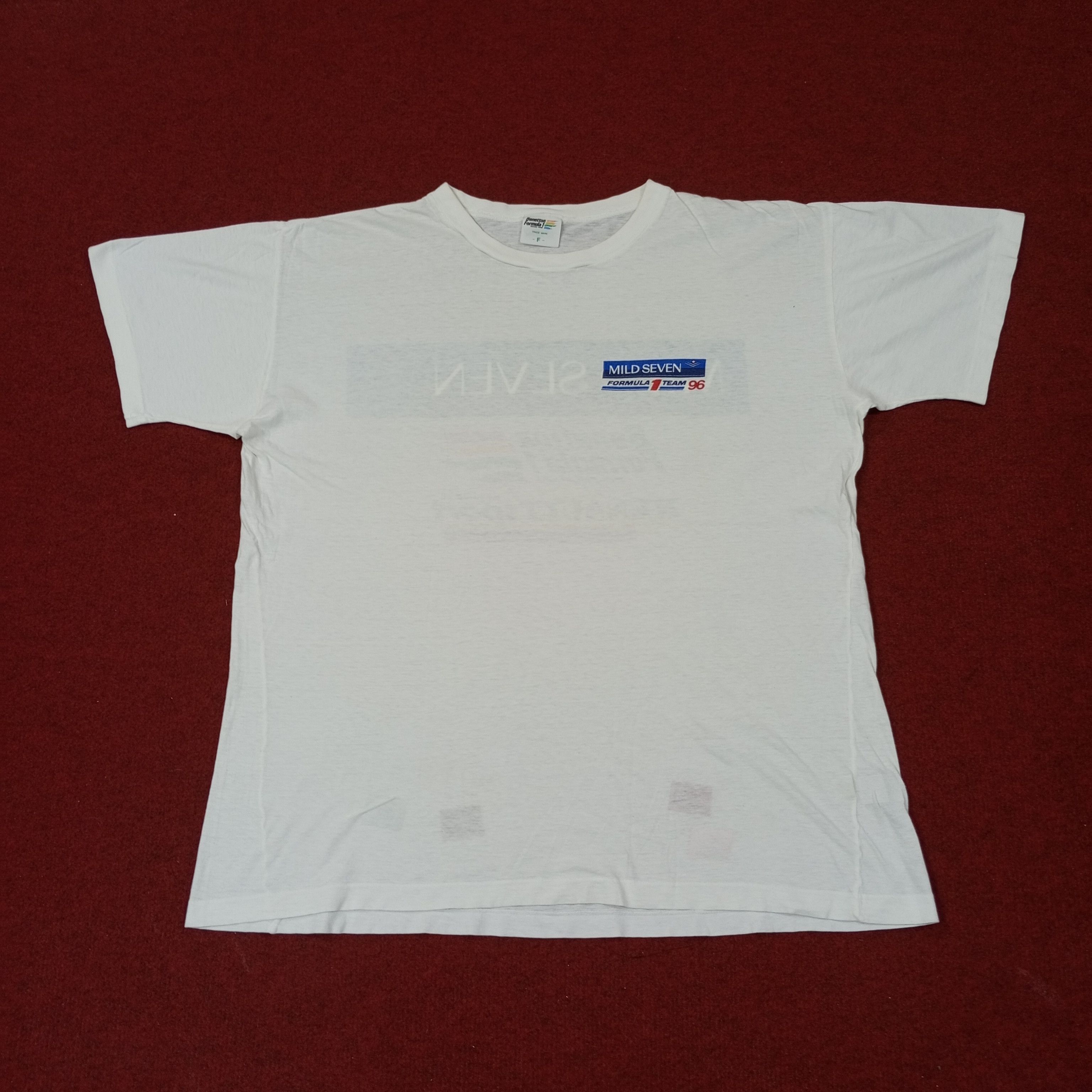 Benetton Benetton Formula One Racing Team Mild Seven Tshirt c223n17 Size US L / EU 52-54 / 3 - 3 Thumbnail