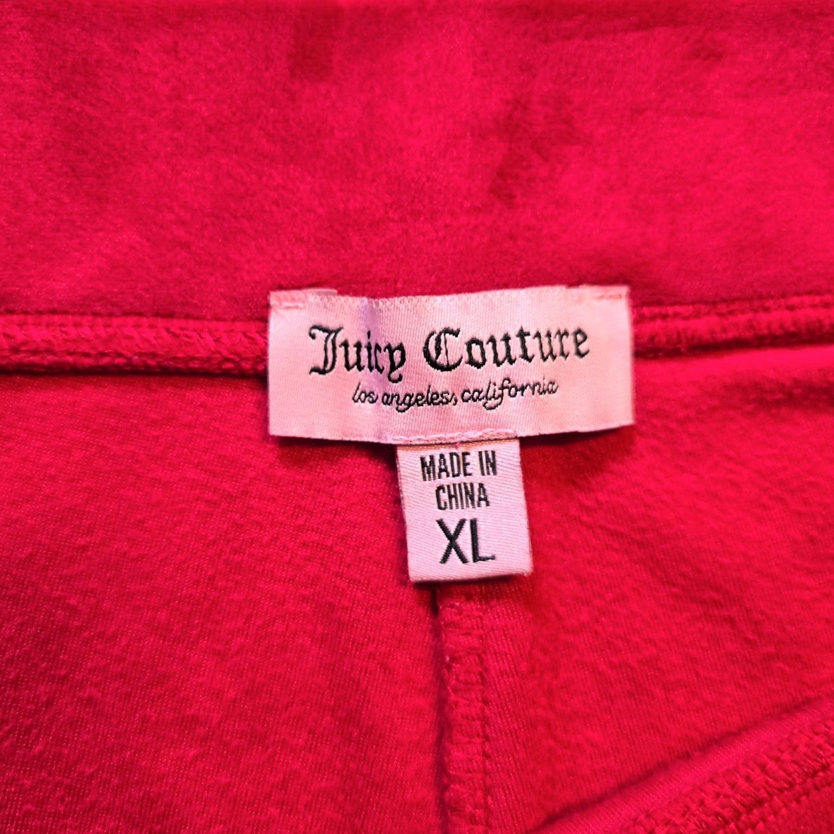Juicy Couture Juicy Couture Pants Women Red Velour Rhinestone XL Size Size 40" / US 18 - 4 Thumbnail