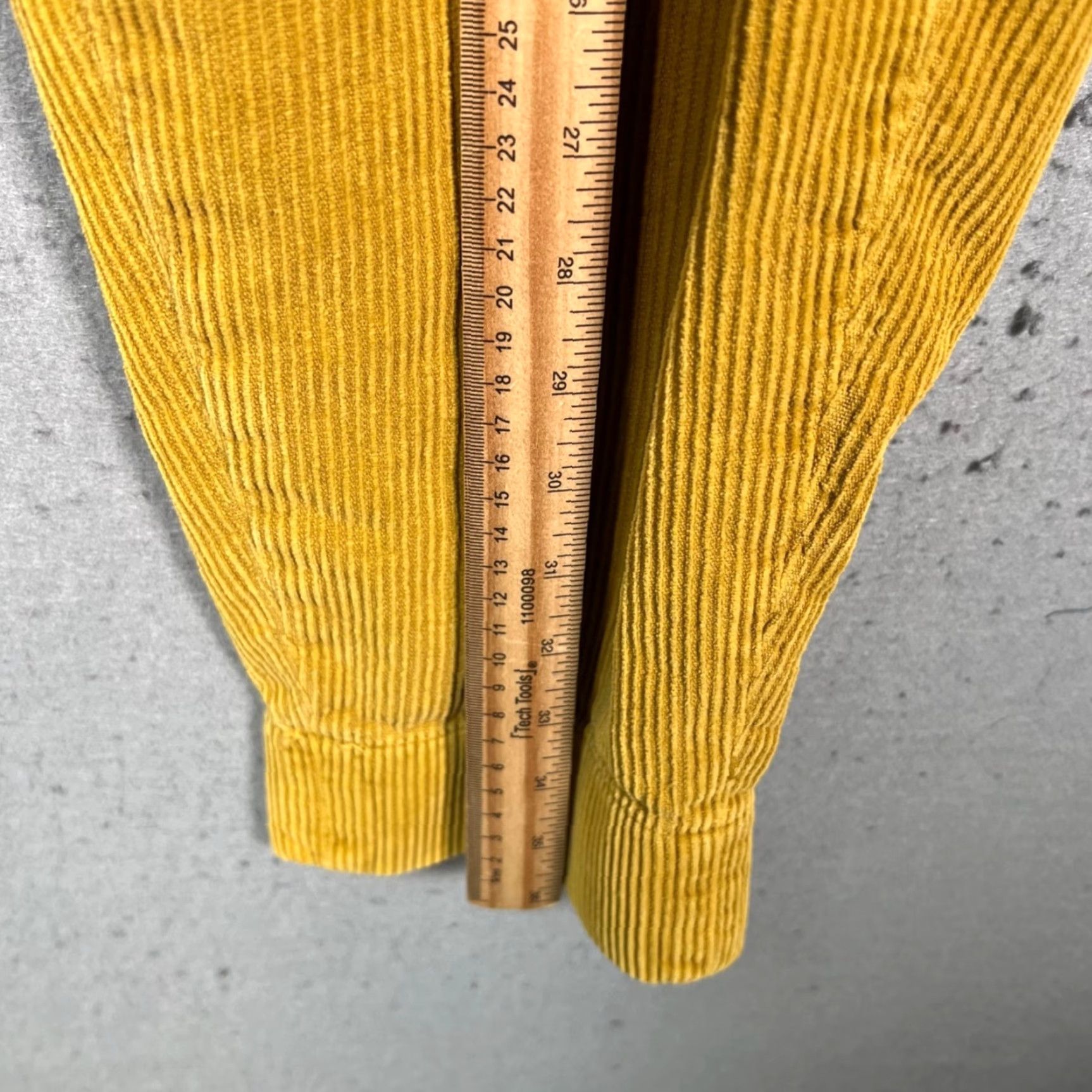 Zara Zara Mens Pants Mustard Yellow Corduroy Pleated Tapered Leg 30 x 25 Regular Inseam 25 Size US 30 / EU 46 - 5 Thumbnail