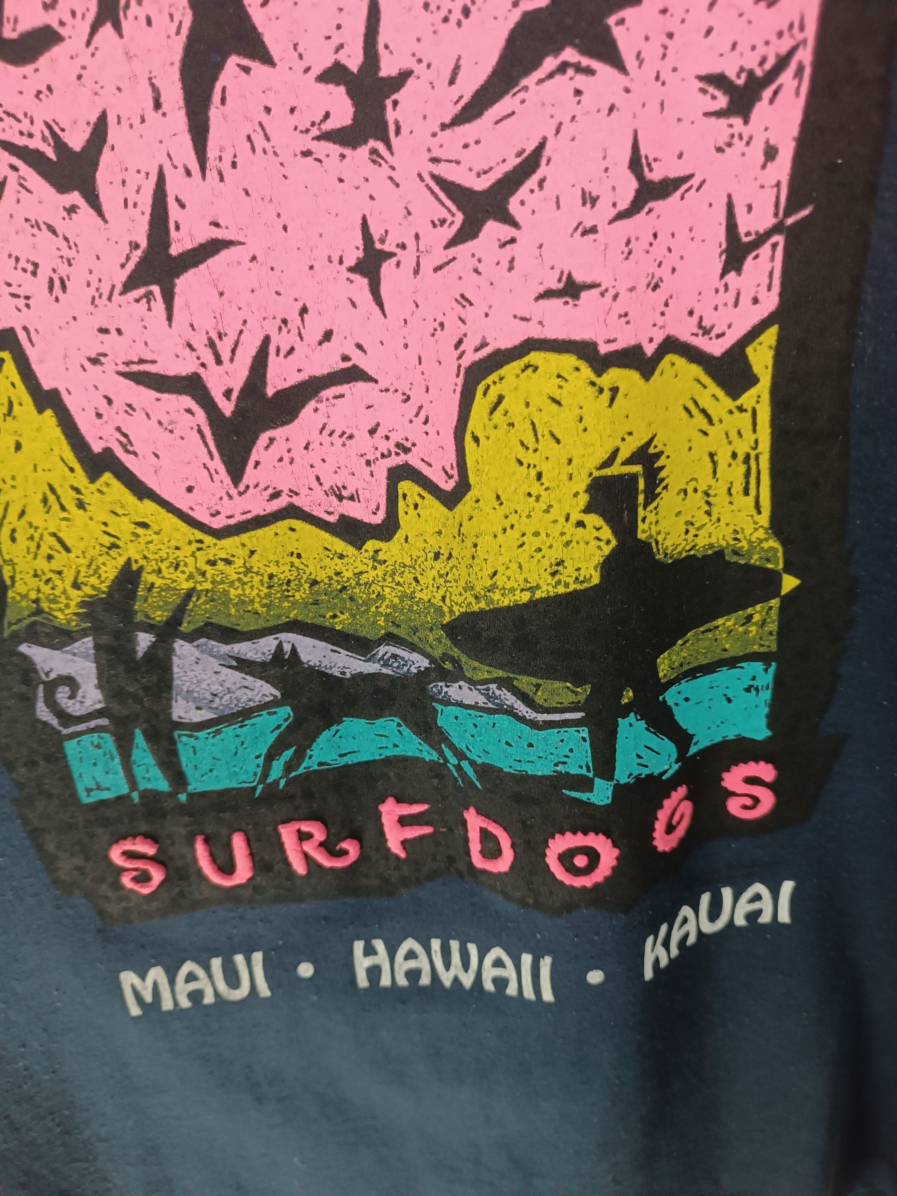 Vintage VERY RARE🔥VINTAGE 80'S HAWAII SURF DOGS RARE AF TEE Size US L / EU 52-54 / 3 - 11 Thumbnail