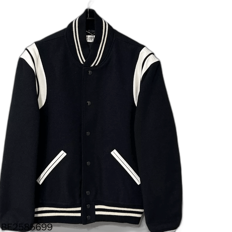 Saint Laurent Paris Classic Black and White Baseball Jacket-2506 Size US L / EU 52-54 / 3 - 1 Thumbnail