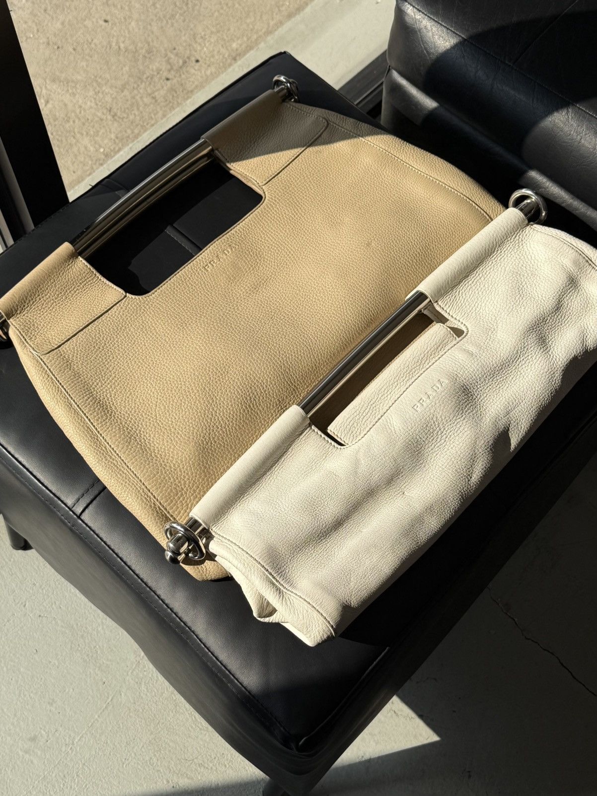 Prada Prada - Miuccia - SS/03 - Metal Handle Bar - Large Tote Size ONE SIZE - 2 Thumbnail