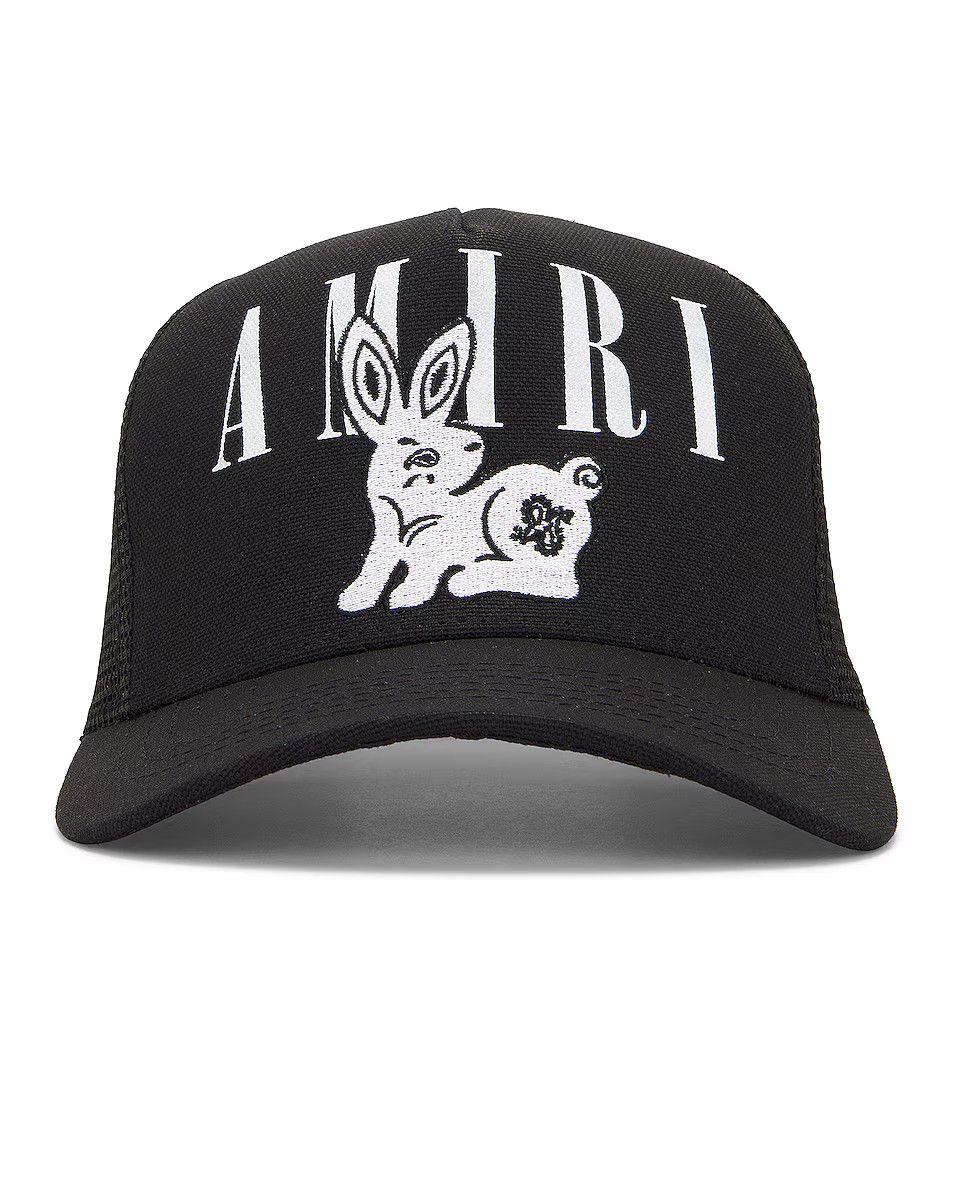 Amiri o1gr1nt0924 Size: OS / Bandana Rabbit Trucker Hat in Black Size ONE SIZE - 1 Thumbnail