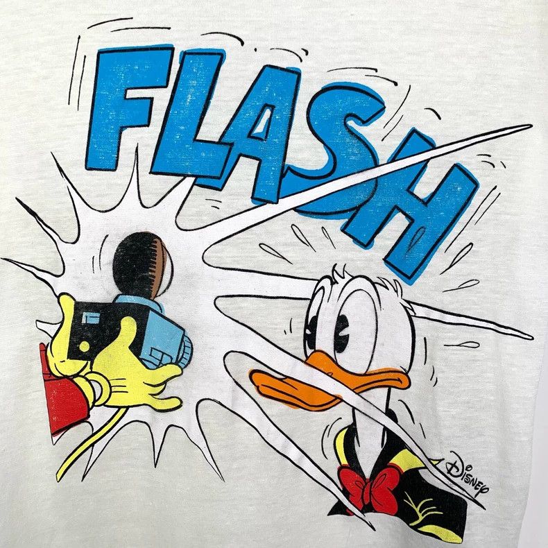 Gucci Gucci Donald Duck printed round-neck white cotton linen sho Size US XS / EU 42 / 0 - 4 Thumbnail