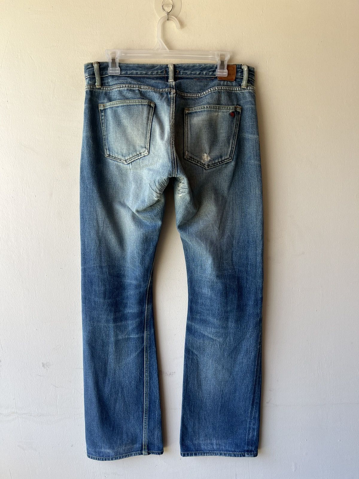 KATO Vintage Kato Japan Ripped Distressed Faded Denim Flare Jeans Size US 31 - 3 Thumbnail