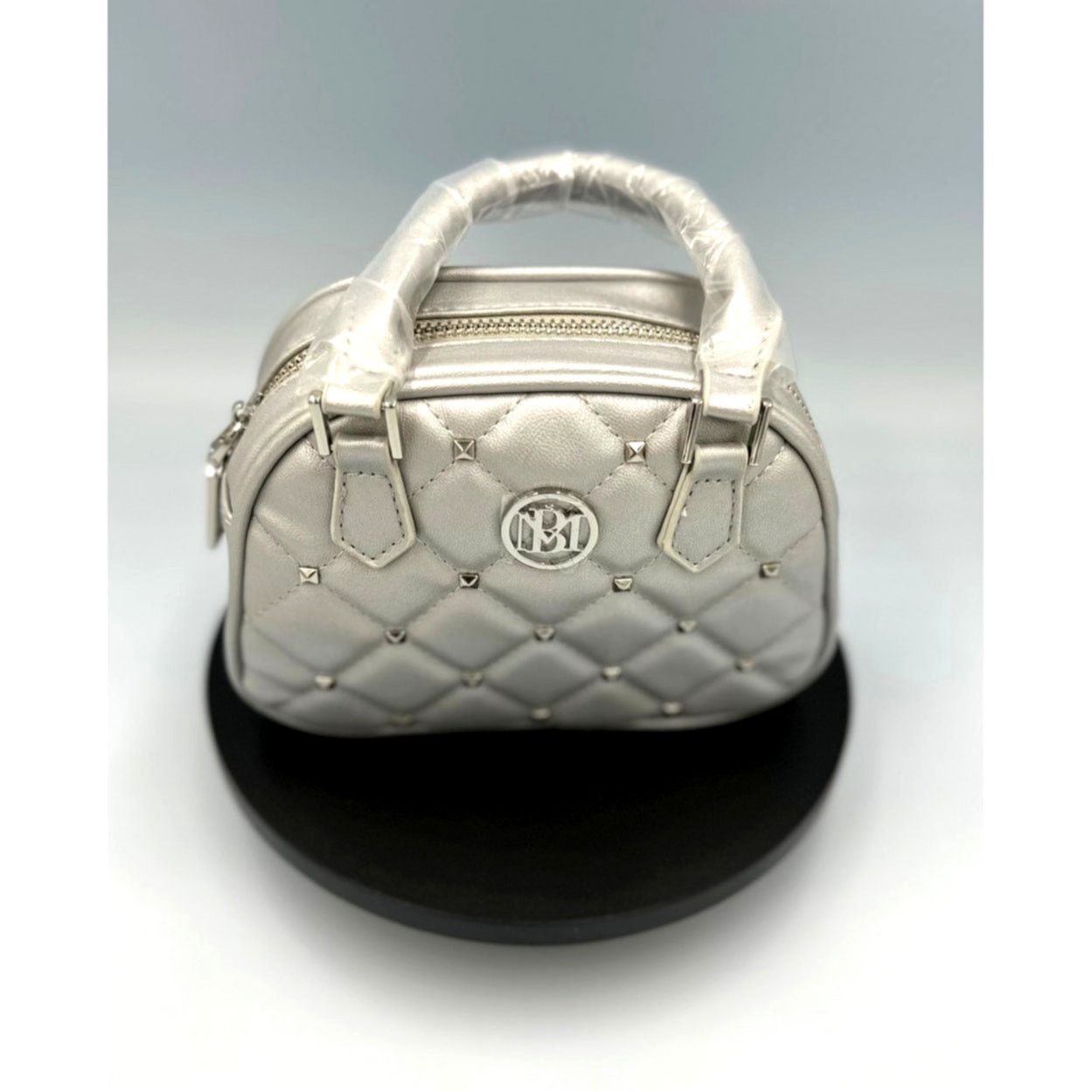 Badgley Mischka Badgley Mischka Crossbody Dome with Studs - Metallic Gray Size ONE SIZE - 4 Thumbnail