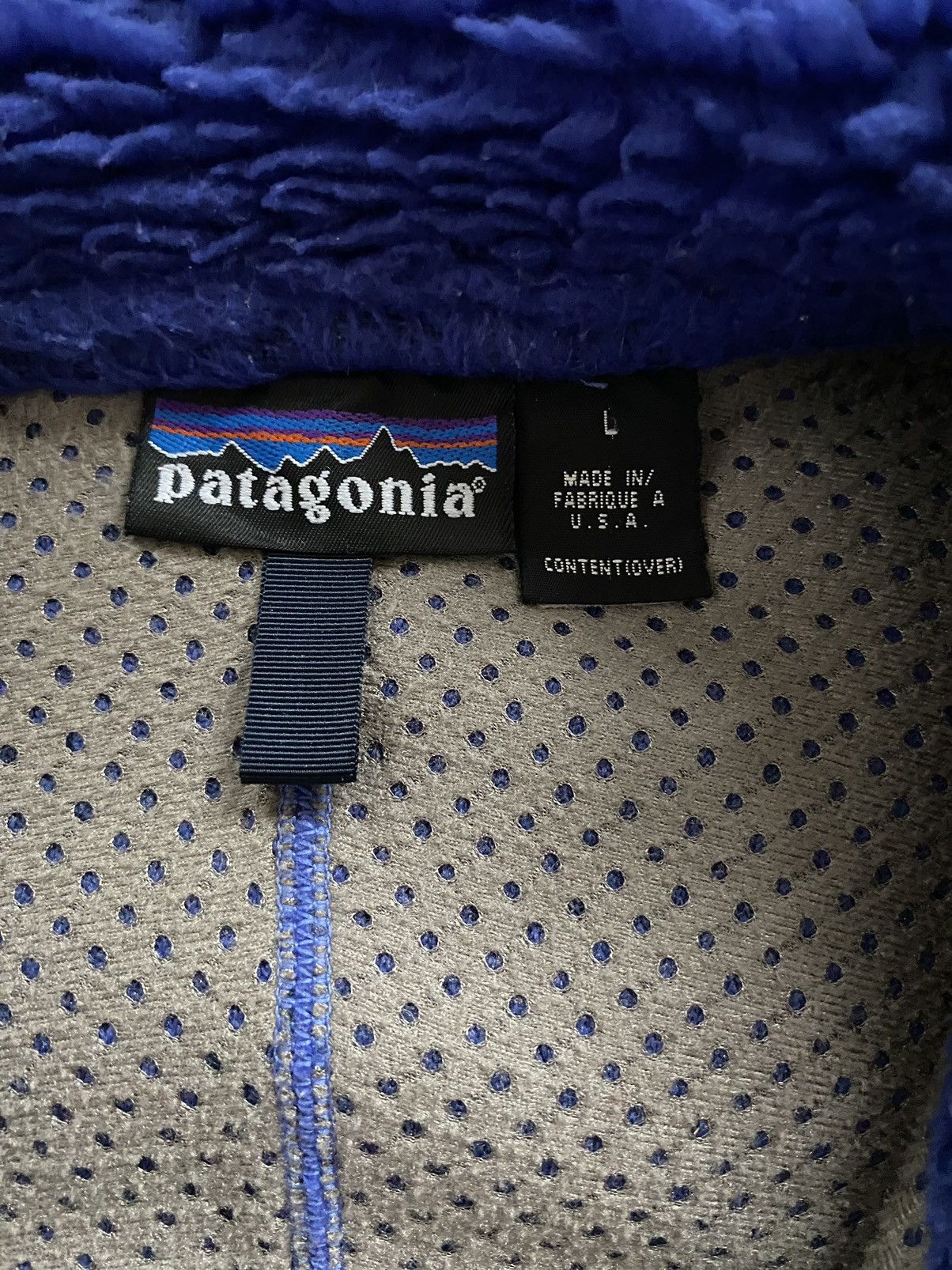 Patagonia Rare 2001 Blue Patagonia Jacket X Deep Pile Sherpa Fleece Size US L / EU 52-54 / 3 - 3 Thumbnail