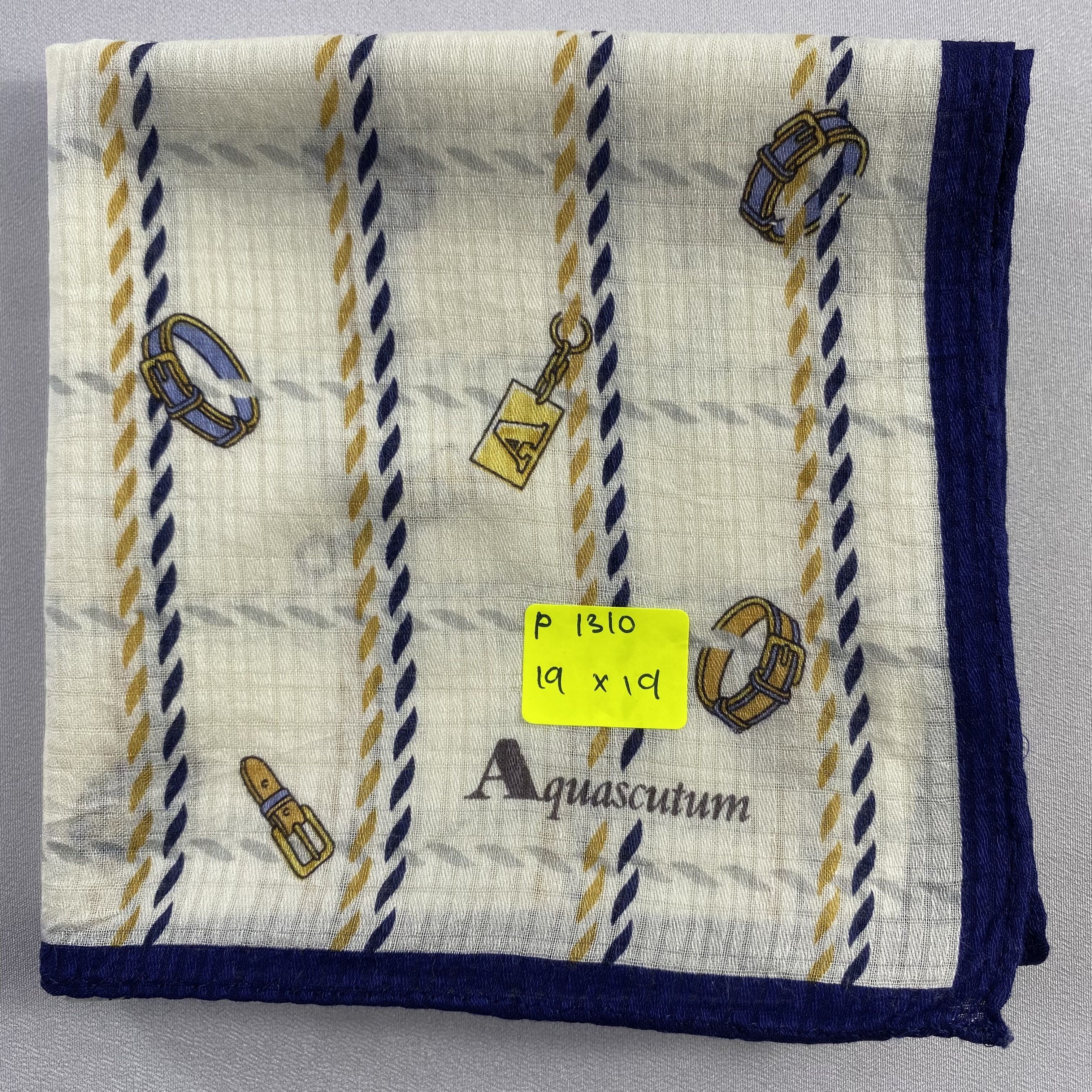 Aquascutum × Vintage Aquascutum Neckerchief / Bandana / Handkerchief-P1310 Size ONE SIZE - 5 Thumbnail