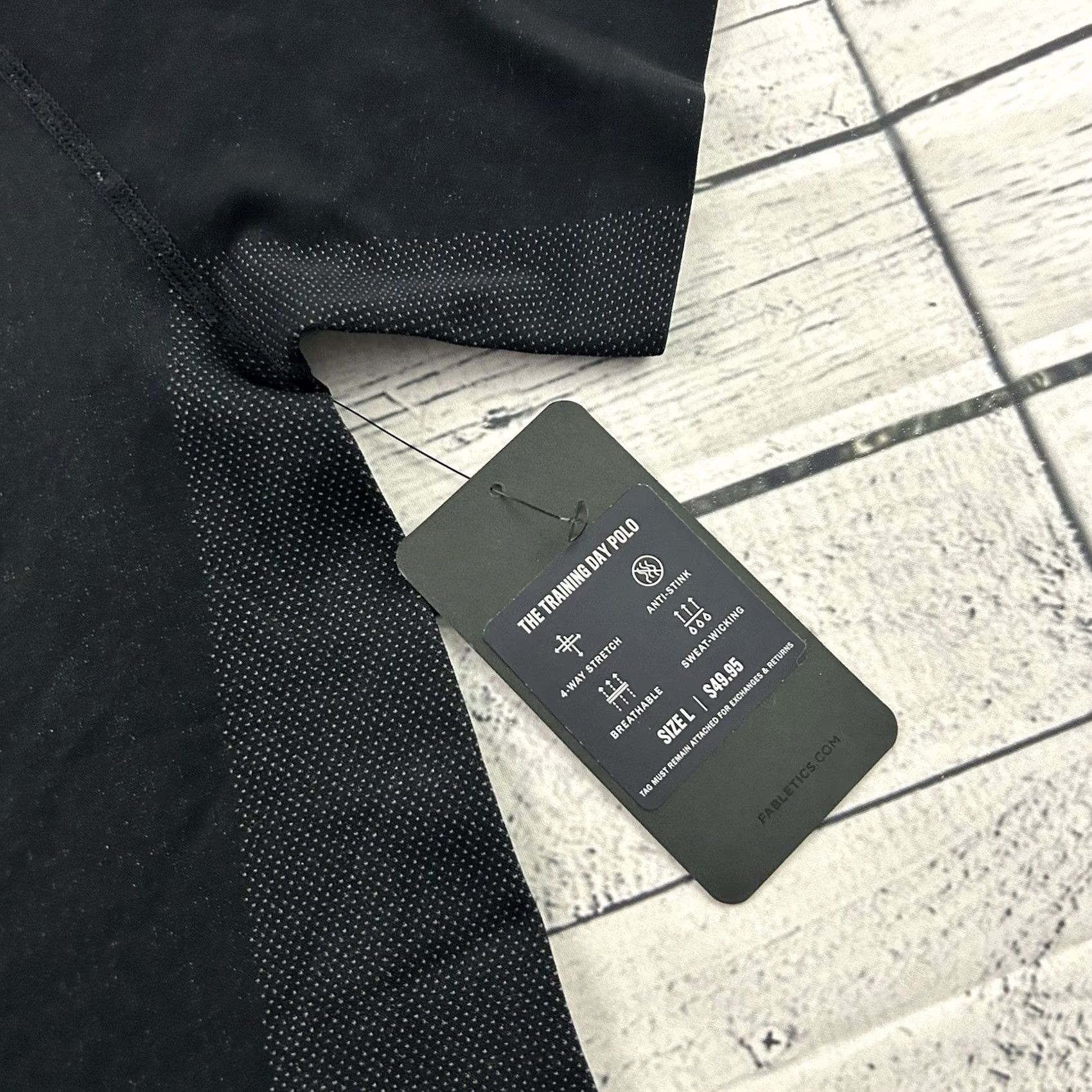 Fabletics Fabletics Short Sleeve The Training Day Polo Shirt Mens L Black 9 Size US L / EU 52-54 / 3 - 2 Thumbnail