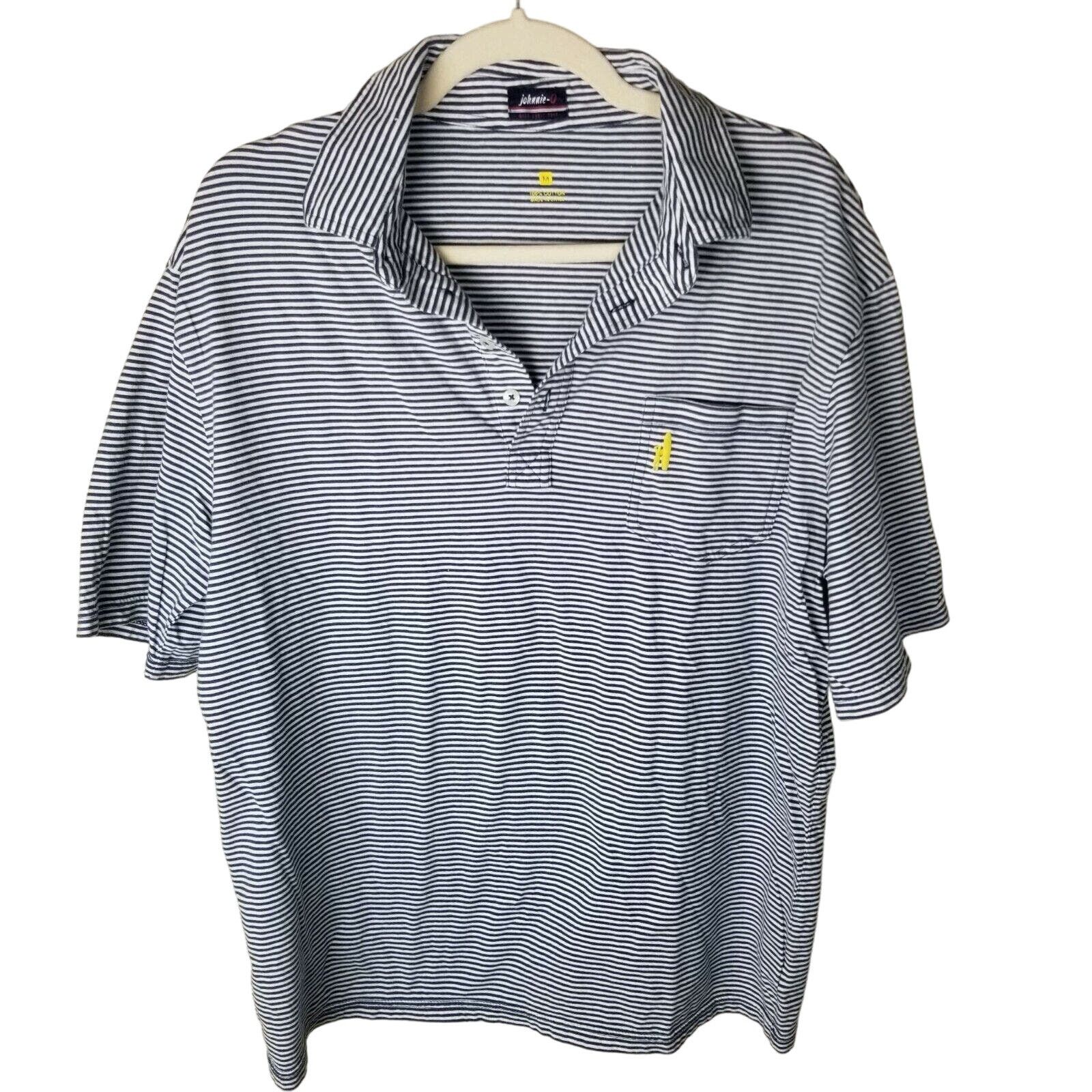 johnnie-O Johnnie-O Mens Striped Polo Shirt Size M Cotton Stretch Prep Size US M / EU 48-50 / 2 - 1 Thumbnail