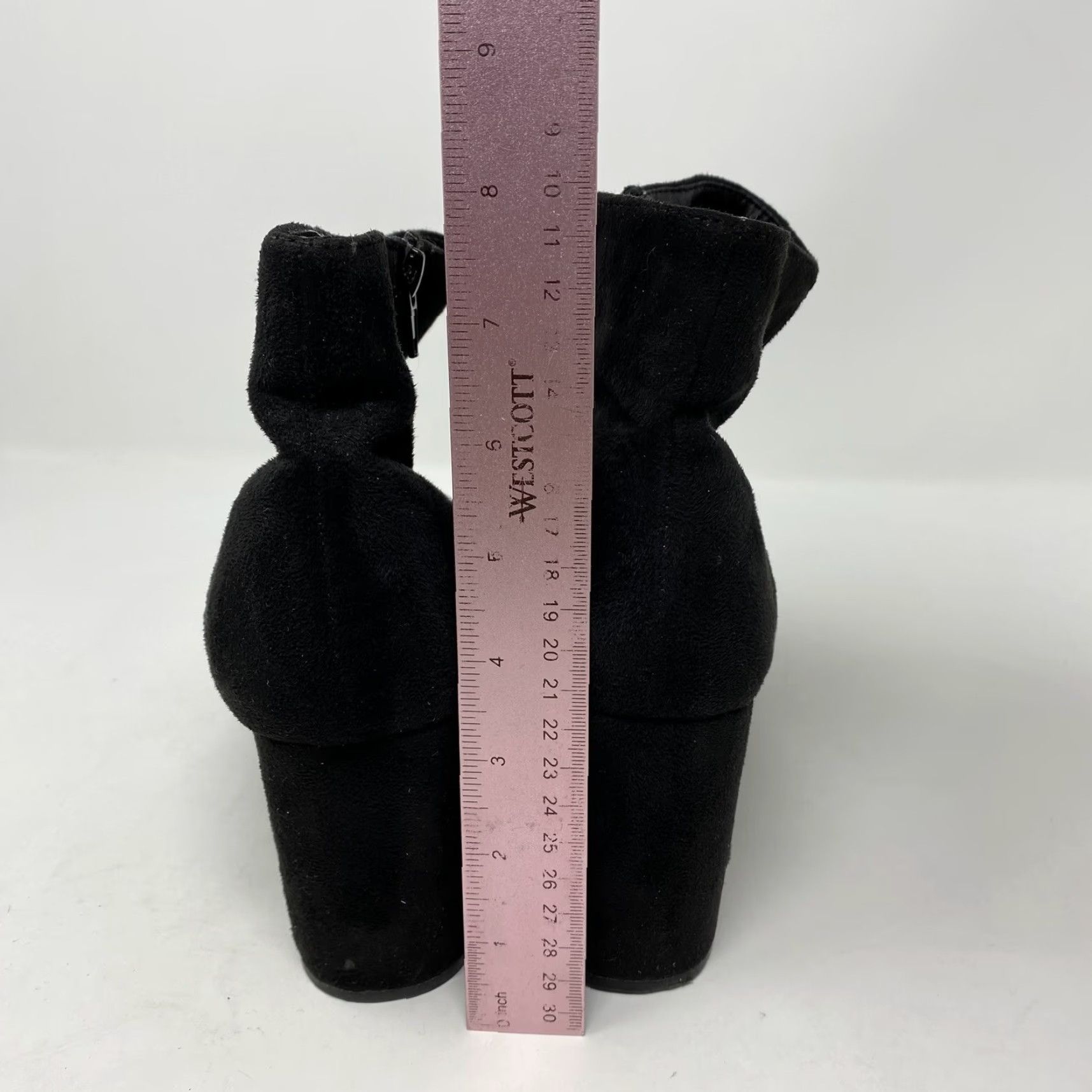 XOXO XOXO Claude Boots Women Black Bootie Knee High Zip Side Zip Wide Calf Block Heel 10M Styled Boot Size US 10 / IT 40 - 6 Thumbnail