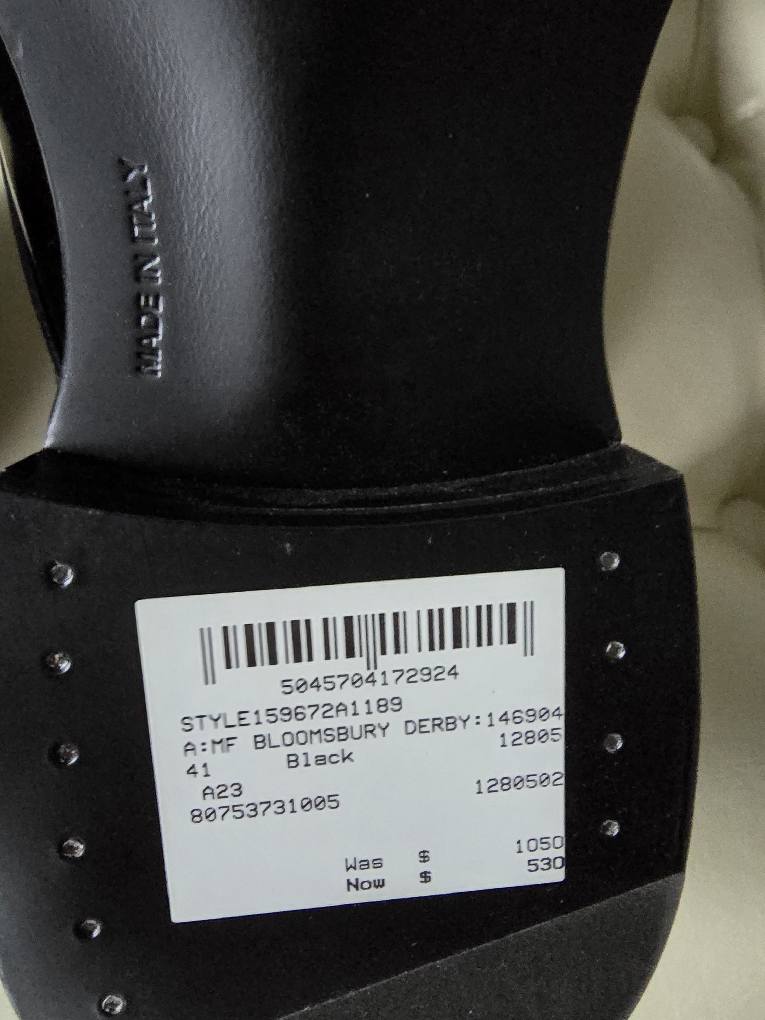 Burberry Burberry Bloomsbury Derby black shoe Size US 8 / EU 41 - 7 Thumbnail