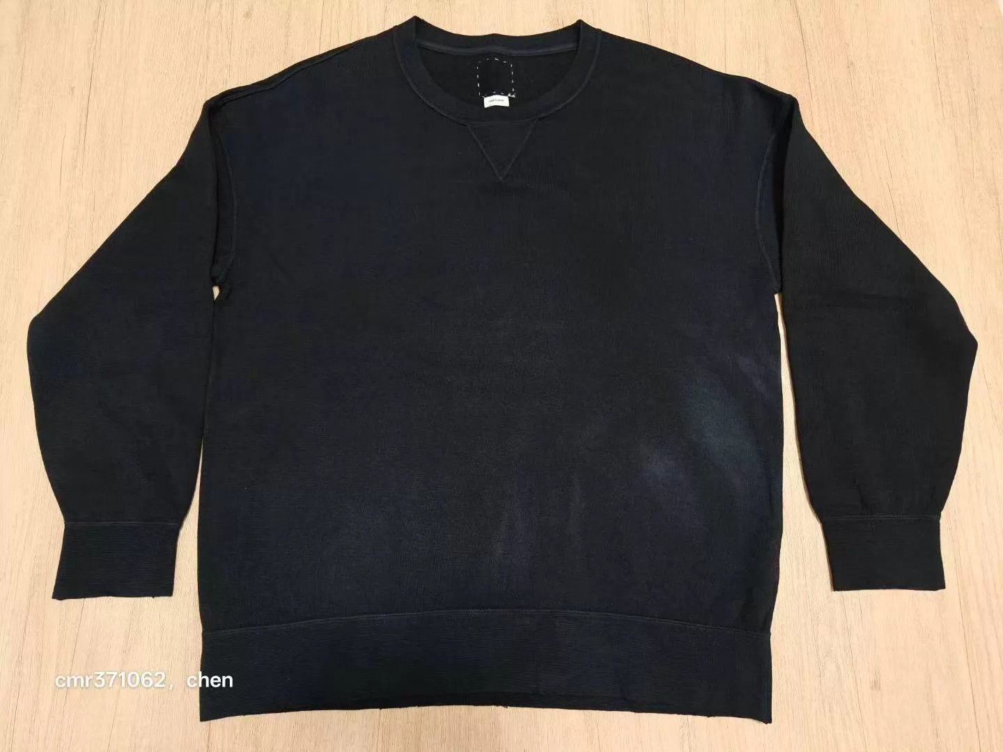 Visvim visvim 19ss jumbo sweat uneven dye blk 2 distressed Size US M / EU 48-50 / 2 - 1 Thumbnail