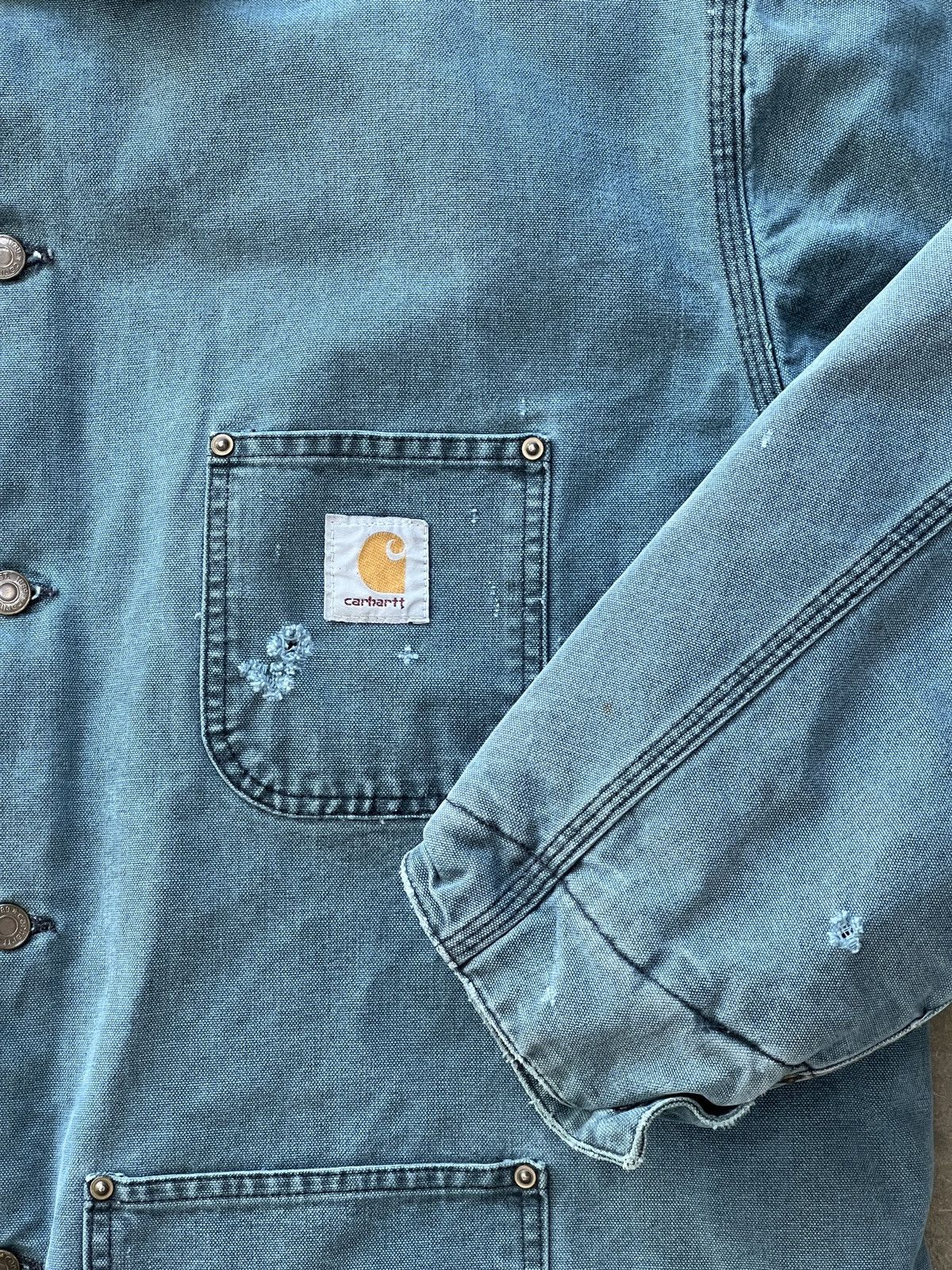 Carhartt × Vintage Vintage 90's Carhartt Logo Patch Emerald Green Jacket XXL Size US XXL / EU 58 / 5 - 5 Thumbnail