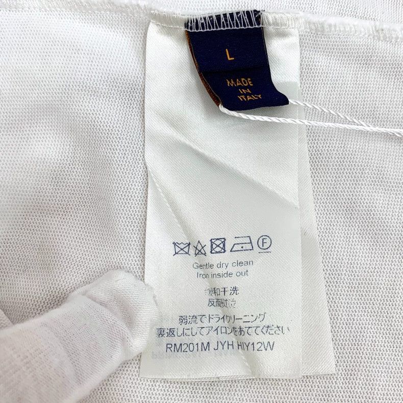 Louis Vuitton Louis Vuitton White logo pendant printed cotton crew neck Size US L / EU 52-54 / 3 - 7 Thumbnail