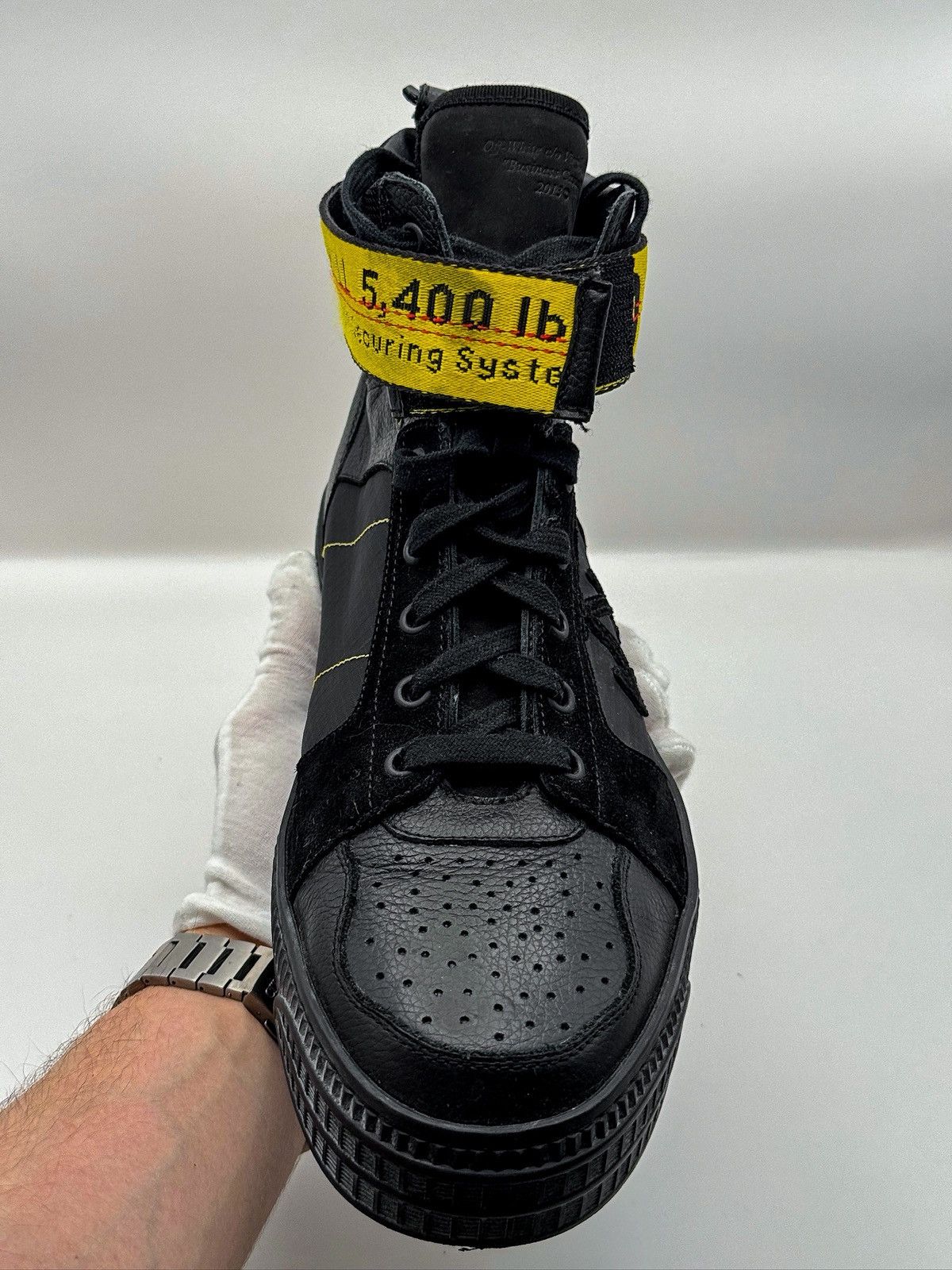 Off-White Off-White Industrial Belt High-Top Sneakers Black 2013 Size US 10 / EU 43 - 6 Thumbnail