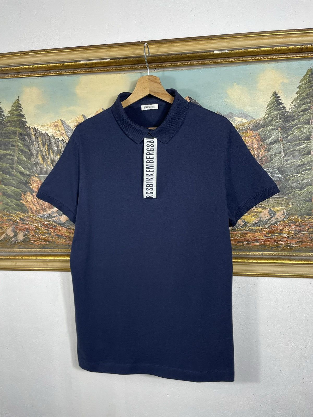 Designer × Dirk Bikkembergs Dirk Bikkembergs Navy Polo T-shirt Size US M / EU 48-50 / 2 - 3 Thumbnail