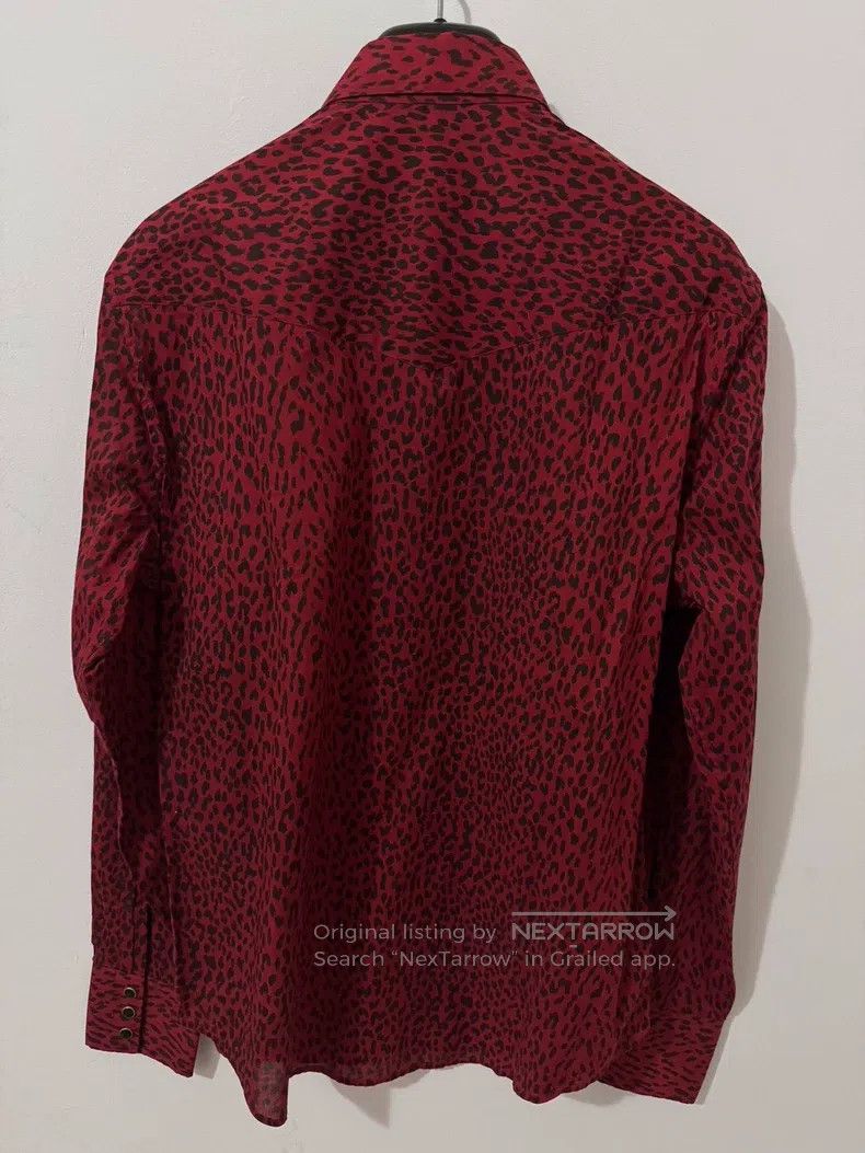 Saint Laurent Paris Saint Laurent Paris Cotton palace cat eye red leopard prin Size S / US 4 / IT 40 - 2 Thumbnail