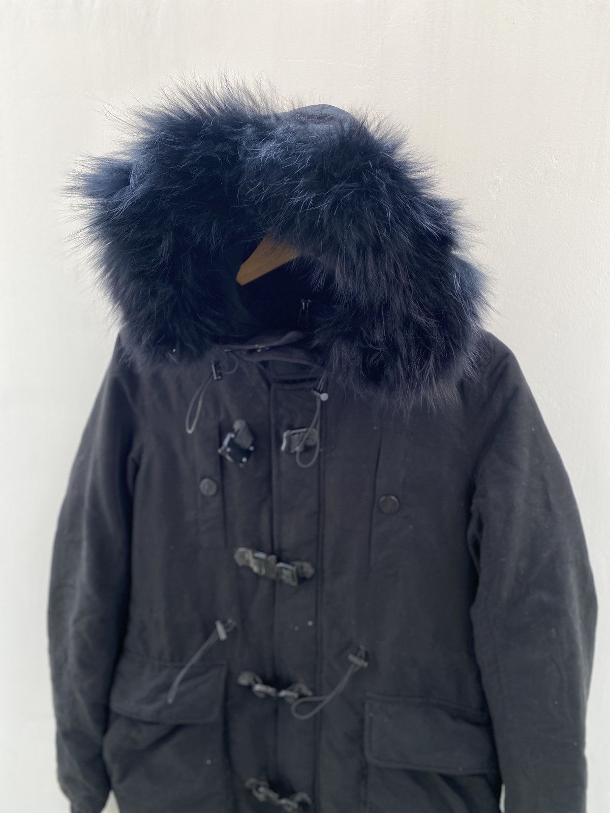 KMRii 2000’s Sly Military - Black Fur Bondage Vkei Jacket Size US M / EU 48-50 / 2 - 4 Thumbnail