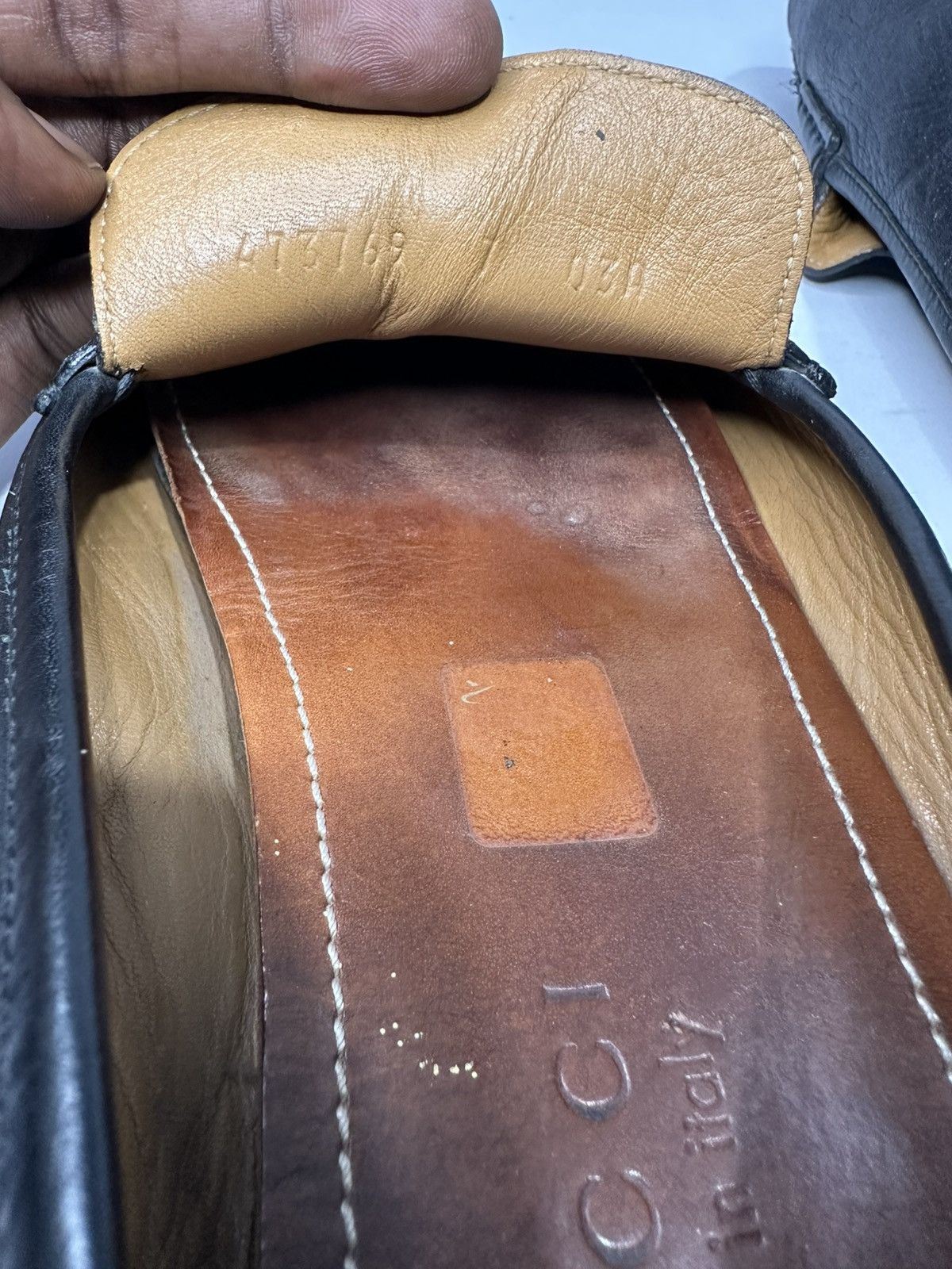 Gucci Gucci Bee 🐝 Embroidery Black Leather Driving Loafer. Size US 8 / EU 41 - 10 Thumbnail
