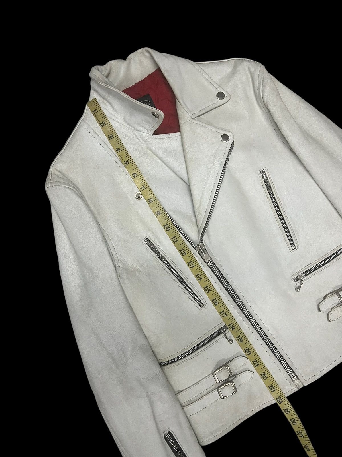 Genuine Leather Vintage Horn Works by Kakuishi Double Collar Leather Jacket Size US S / EU 44-46 / 1 - 18 Thumbnail