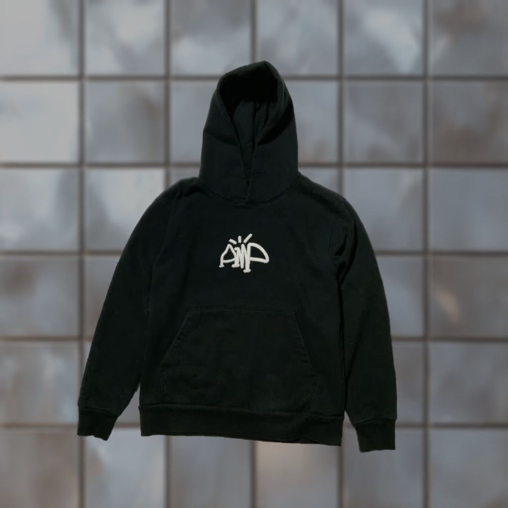 Vintage AMP Any Means Possible Kai Cenat Puff Print Heavyweight Black Pullover Hoodie SM Mens S Hoodie Size US S / EU 44-46 / 1 - 1 Thumbnail