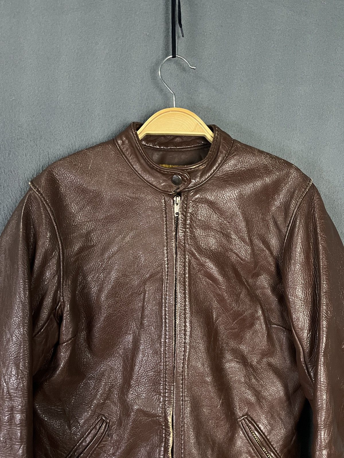 Bates Hats × Vintage Vintage 70s Bates USA Talon / SERVAL Zipper Biker Jacket Size US XS / EU 42 / 0 - 3 Thumbnail