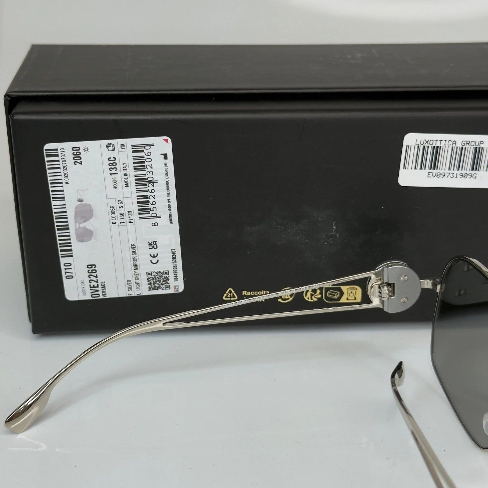 Versace VERSACE VE2269 2269 Medusa NAVIGATOR Silver Aviator Sunglass Size ONE SIZE - 2 Thumbnail