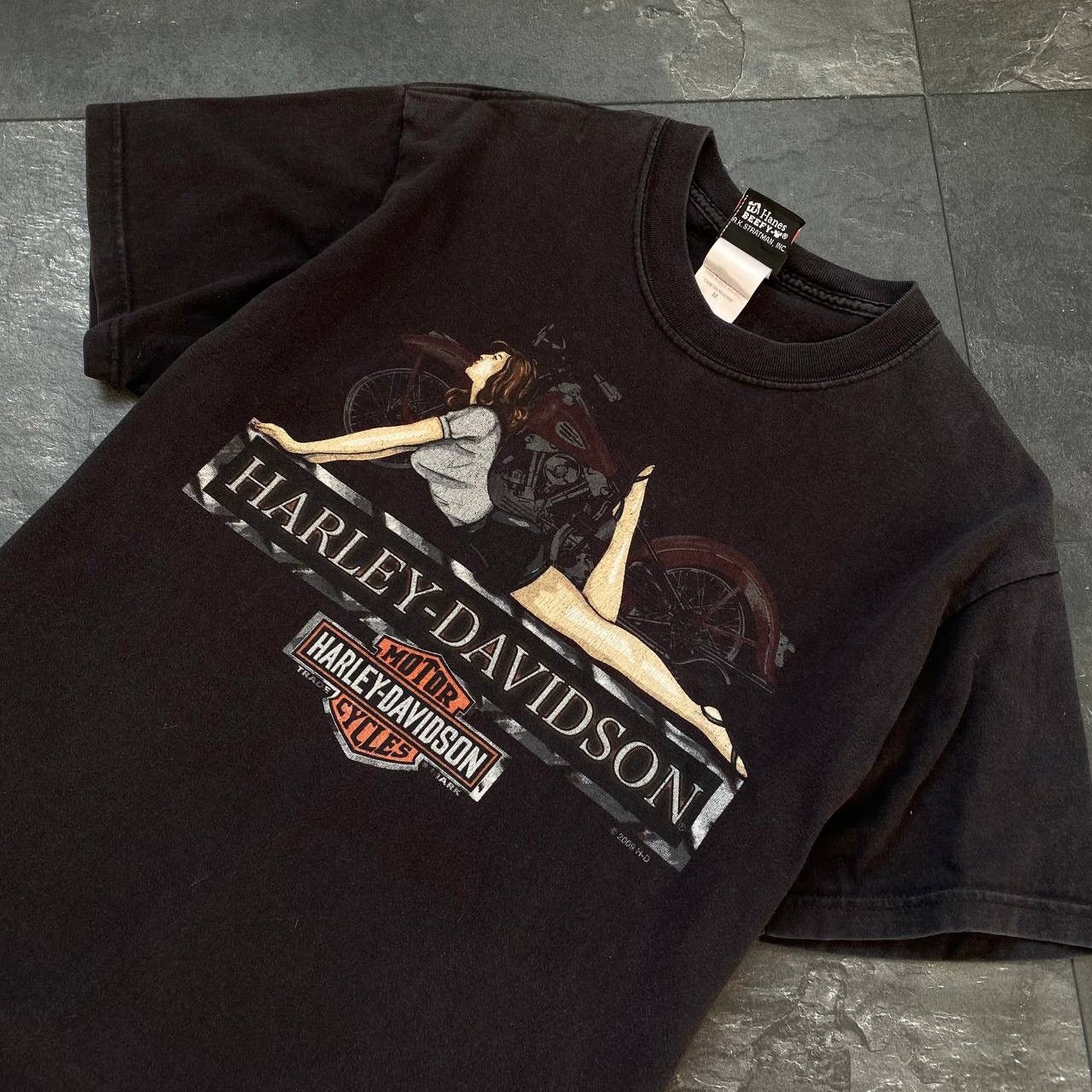 Harley Davidson × Vintage Vintage Harley Davidson 2009 Big Crazy Logo bike tee Size US M / EU 48-50 / 2 - 3 Thumbnail