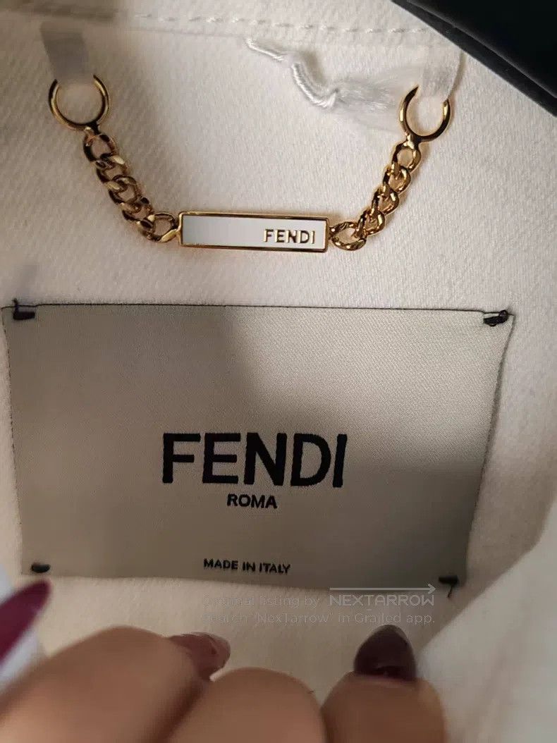 Fendi Fendi Embossed Logo Denim Jacket Size XS / US 0-2 / IT 36-38 - 3 Thumbnail