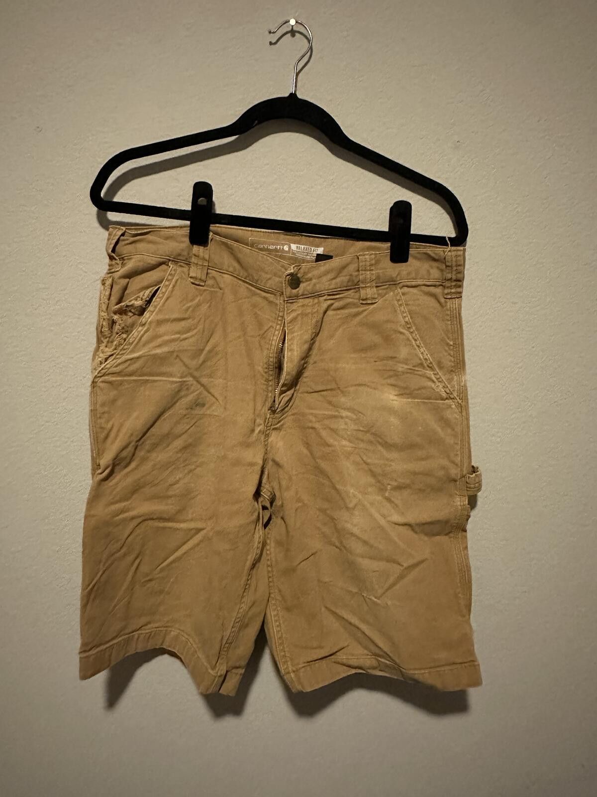 Carhartt Carhartt Relaxed Fit Khaki Work Shorts Size 33 Size US 33 - 1 Thumbnail