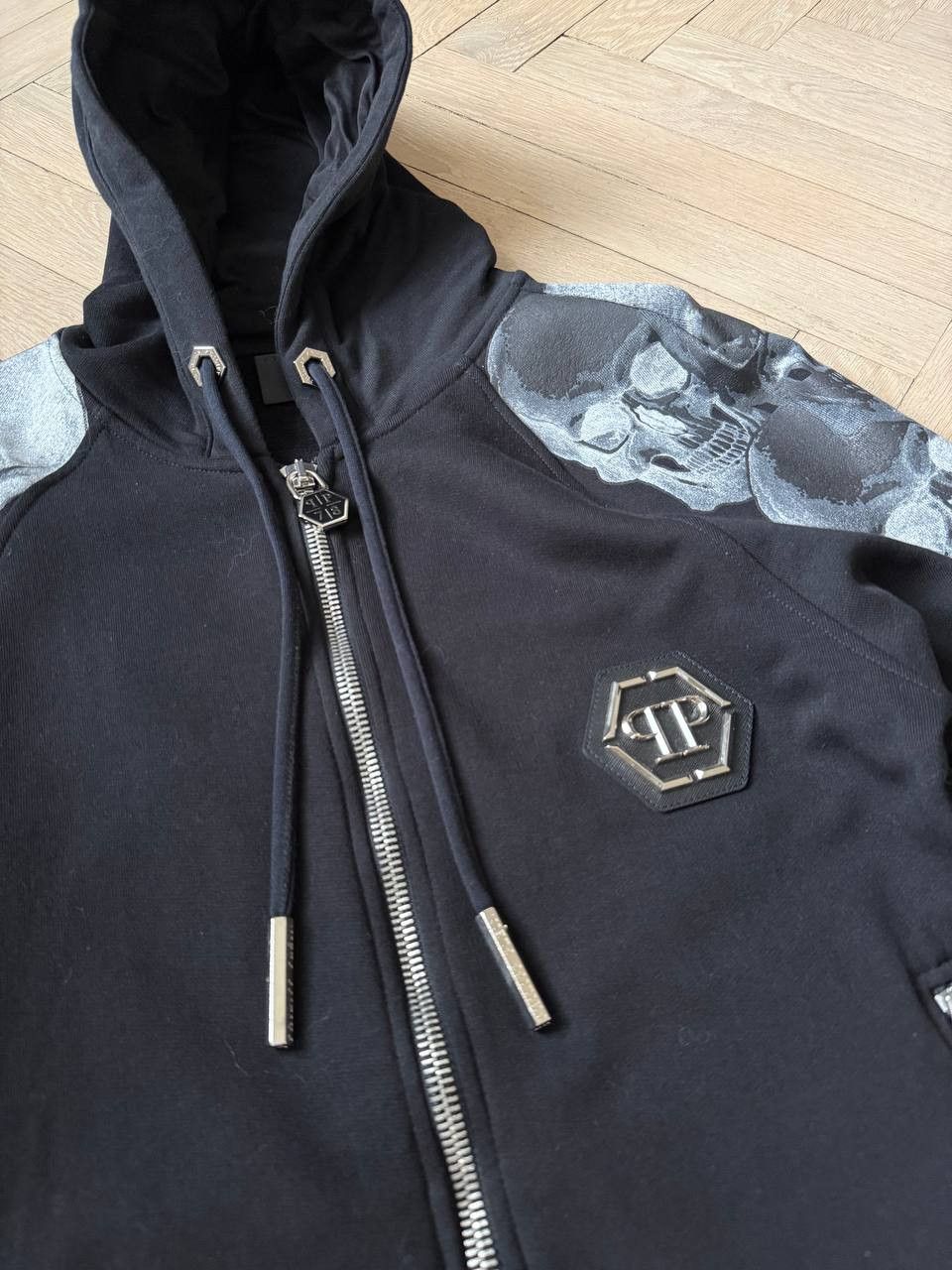 Philipp Plein Black Philipp Plein Skull Zip Hoodie Size US L / EU 52-54 / 3 - 2 Thumbnail