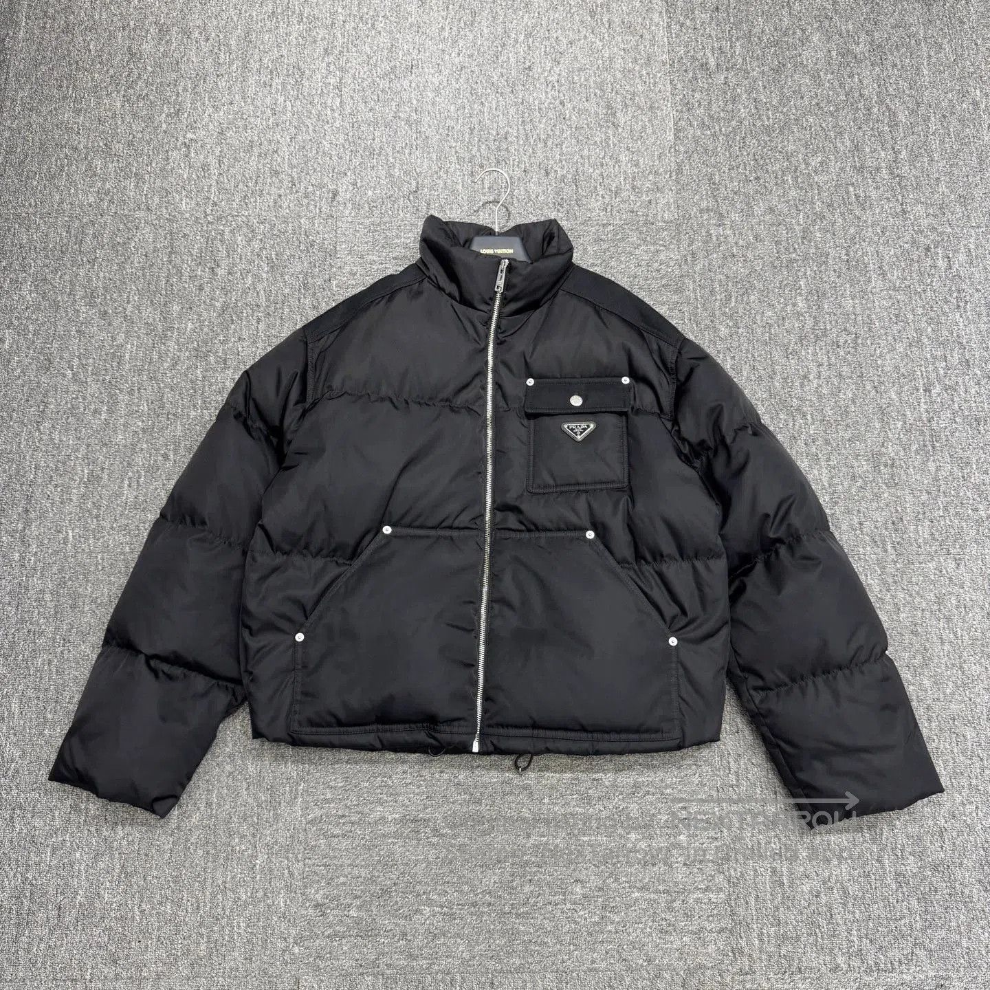 Prada Black Puffer Jacket with Front Zipper and Pockets. Size US M / EU 48-50 / 2 - 1 Thumbnail