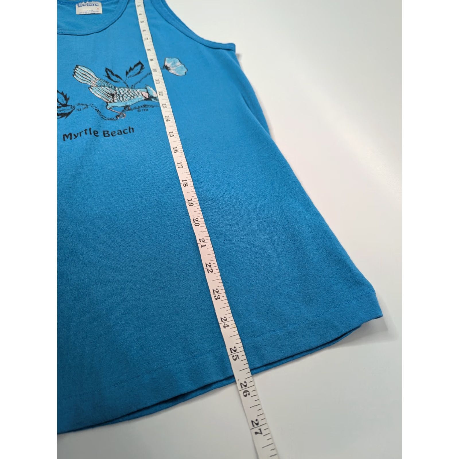 TEE JAYS VTG Myrtle Beach Tank Top Shirt Blue Jay Bird Graphic Small TeeJays USA Made 90s Size US S / EU 44-46 / 1 - 4 Thumbnail