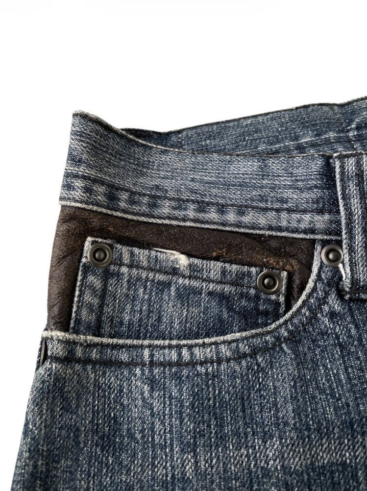 Isamu Katayama Backlash Vintage Disterssed Leather Patch Denim Size US 32 / EU 48 - 8 Thumbnail