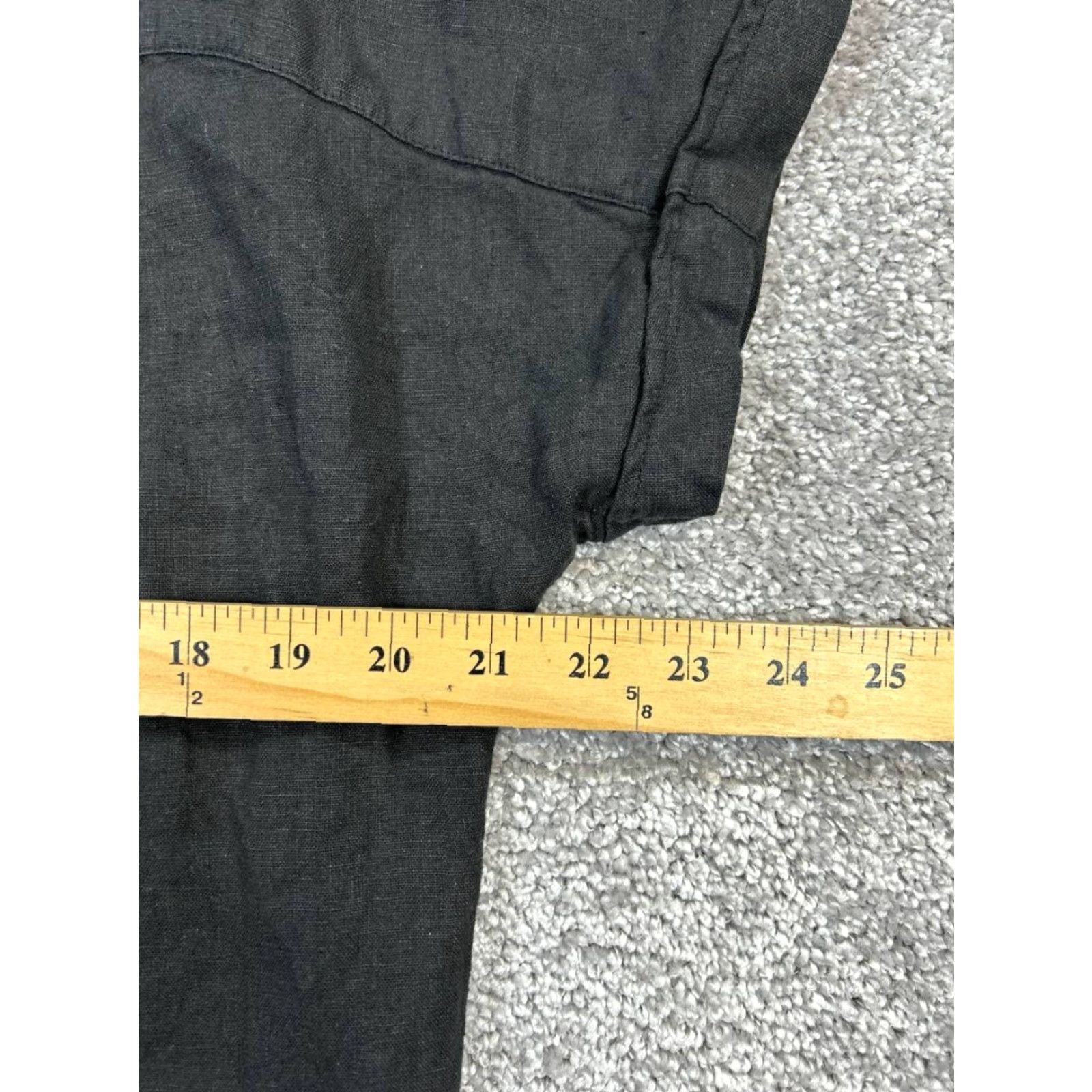 Vintage VINTAGE Grayson Women's Shirt Dress Large Black Linen Summer Casual Shirt Dress Womens Large Black Linen Size L / US 10 / IT 46 - 7 Thumbnail