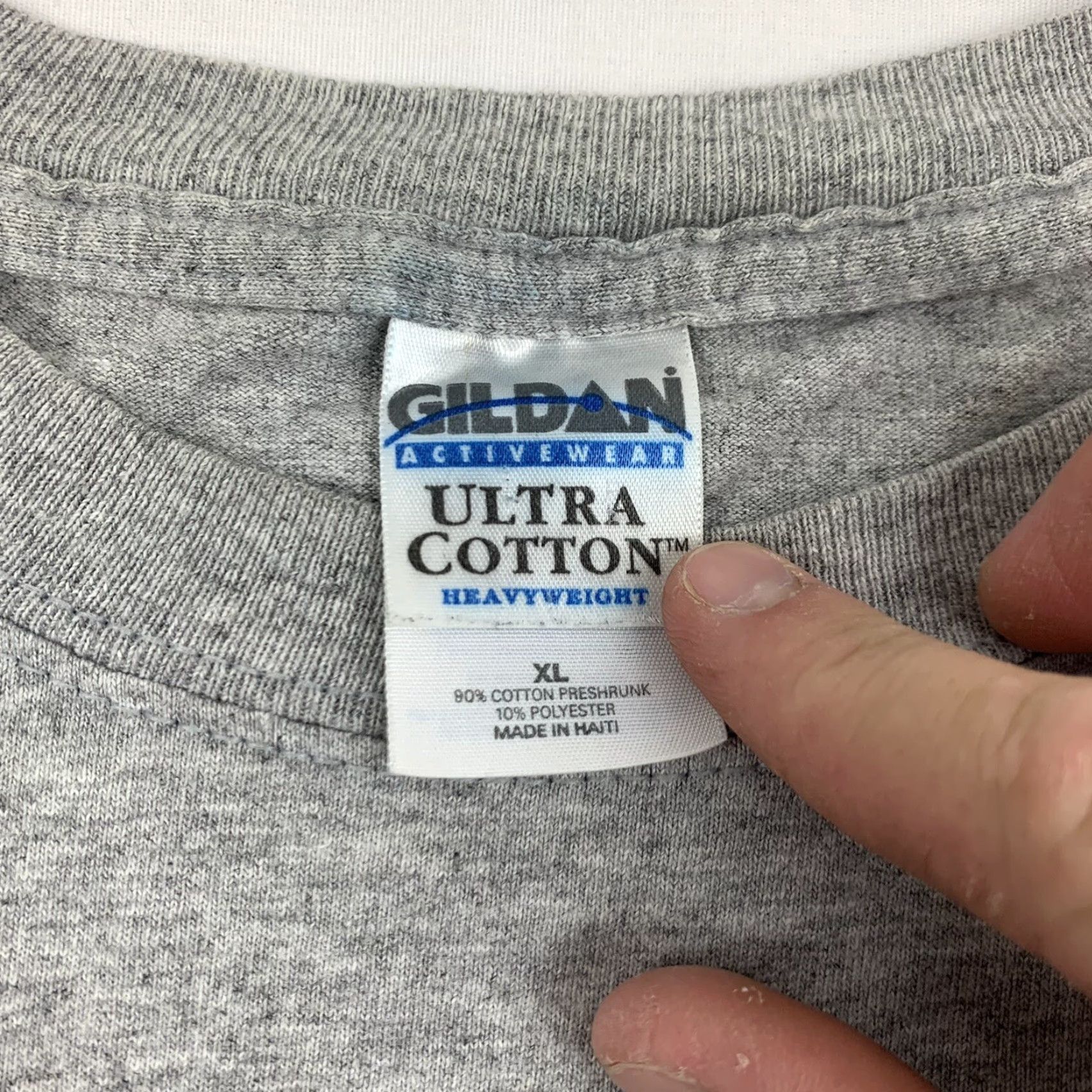 Gildan VINTAGE Gildan Littlefield University Long Sleeve Shirt Adult XL Gray College Sport Y2K Mens Size US XL / EU 56 / 4 - 4 Thumbnail