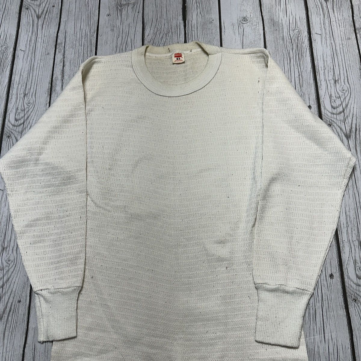 Hanes × Vintage Vintage Hanes thermal long sleeve shirt Size US M / EU 48-50 / 2 - 3 Thumbnail