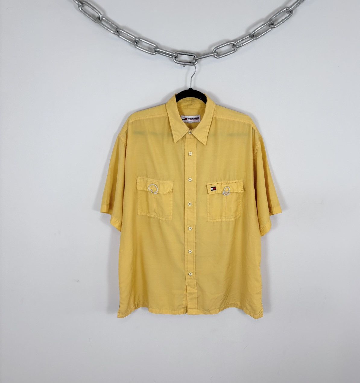 Tommy Hilfiger Vintage 1990s Tommy Hilfiger Athletics Short Sleeve Shirt Size US XL / EU 56 / 4 - 1 Thumbnail