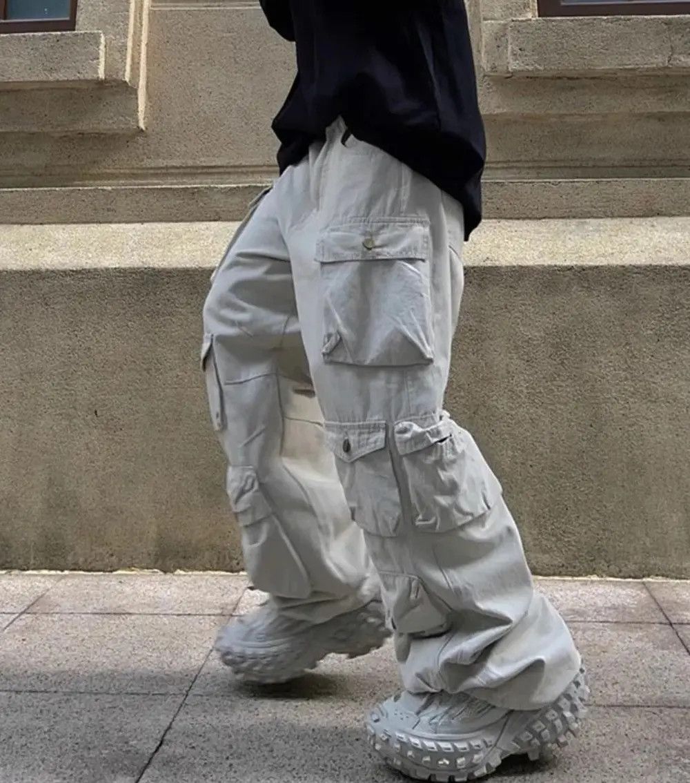 Japanese Brand × Vintage Street style multi-pocket straight wide-leg cargo Size US 32 / EU 48 - 5 Thumbnail
