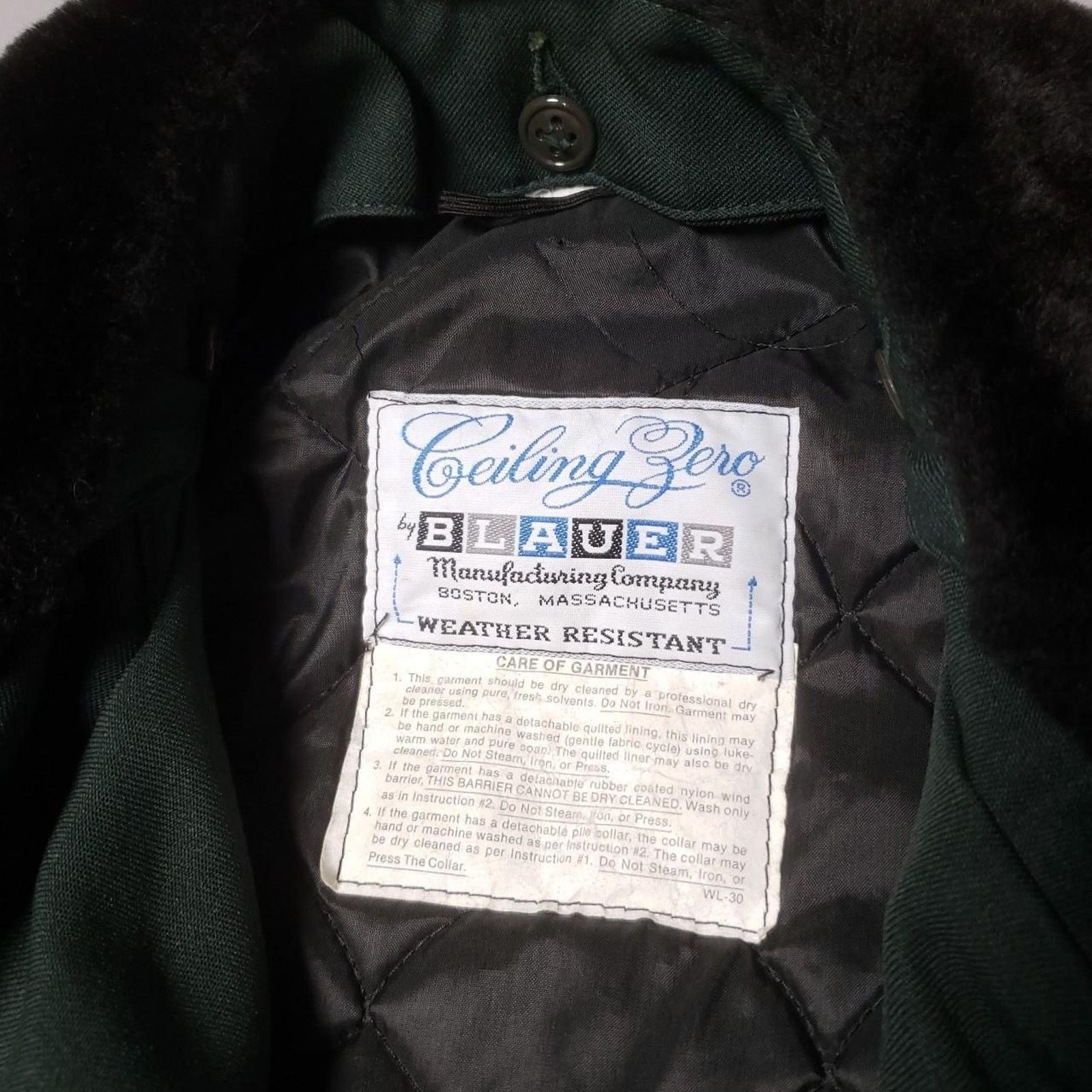Vintage VINTAGE 70s BLAUER CEILING ZERO BOMBER JACKET 48L MILITARY Size US L / EU 52-54 / 3 - 4 Thumbnail