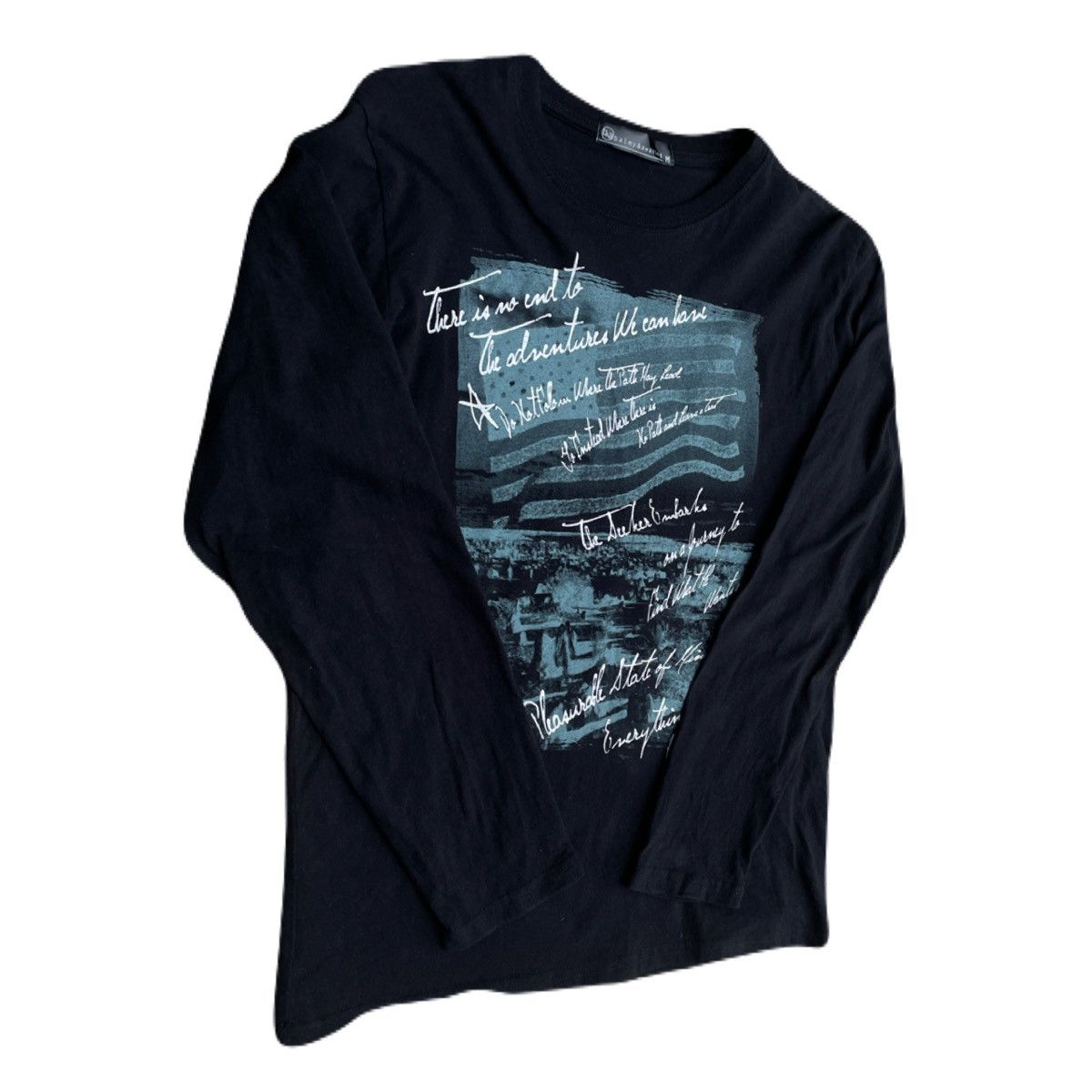 If Six Was Nine 2000s Japanese archive Vkei Poem Long Sleeve Tee Gyaruo Size US S / EU 44-46 / 1 - 3 Thumbnail