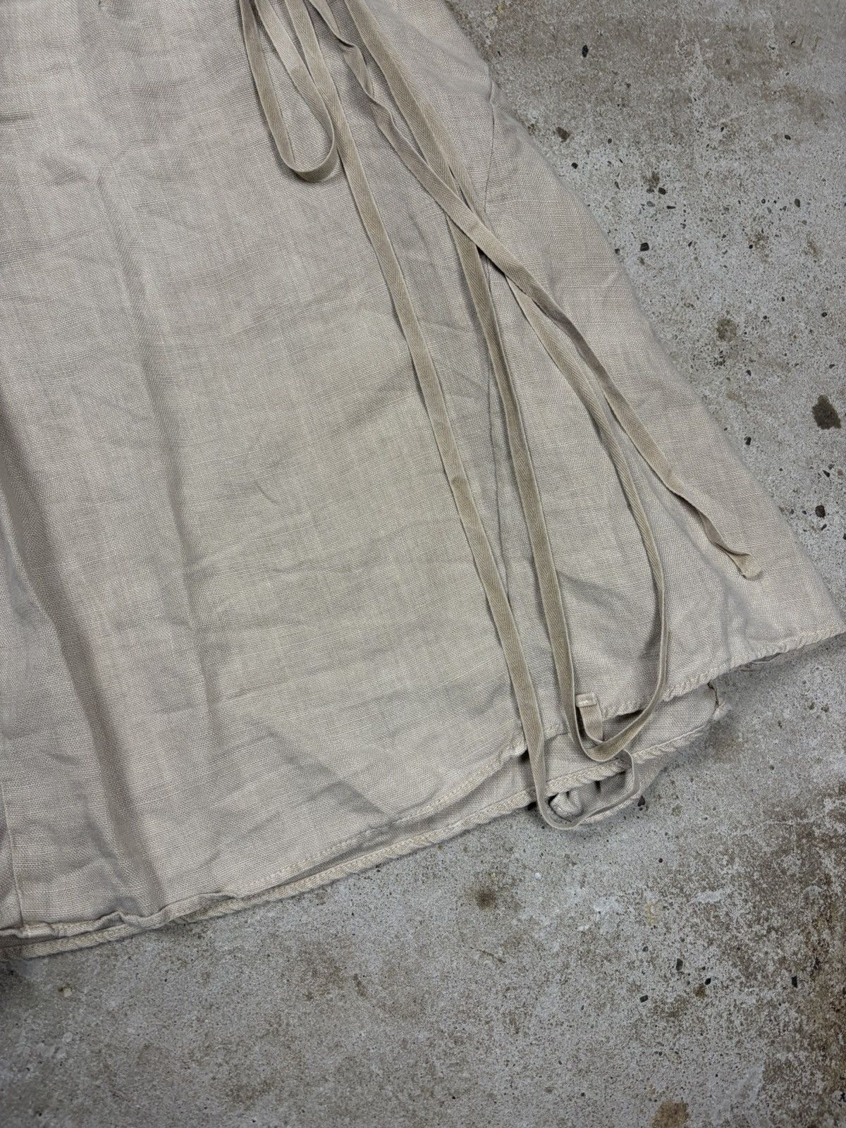 Prada Prada Sport SS 2000 Beige Linen Pleated Skirt Size 32" / US 10 / IT 46 - 4 Thumbnail