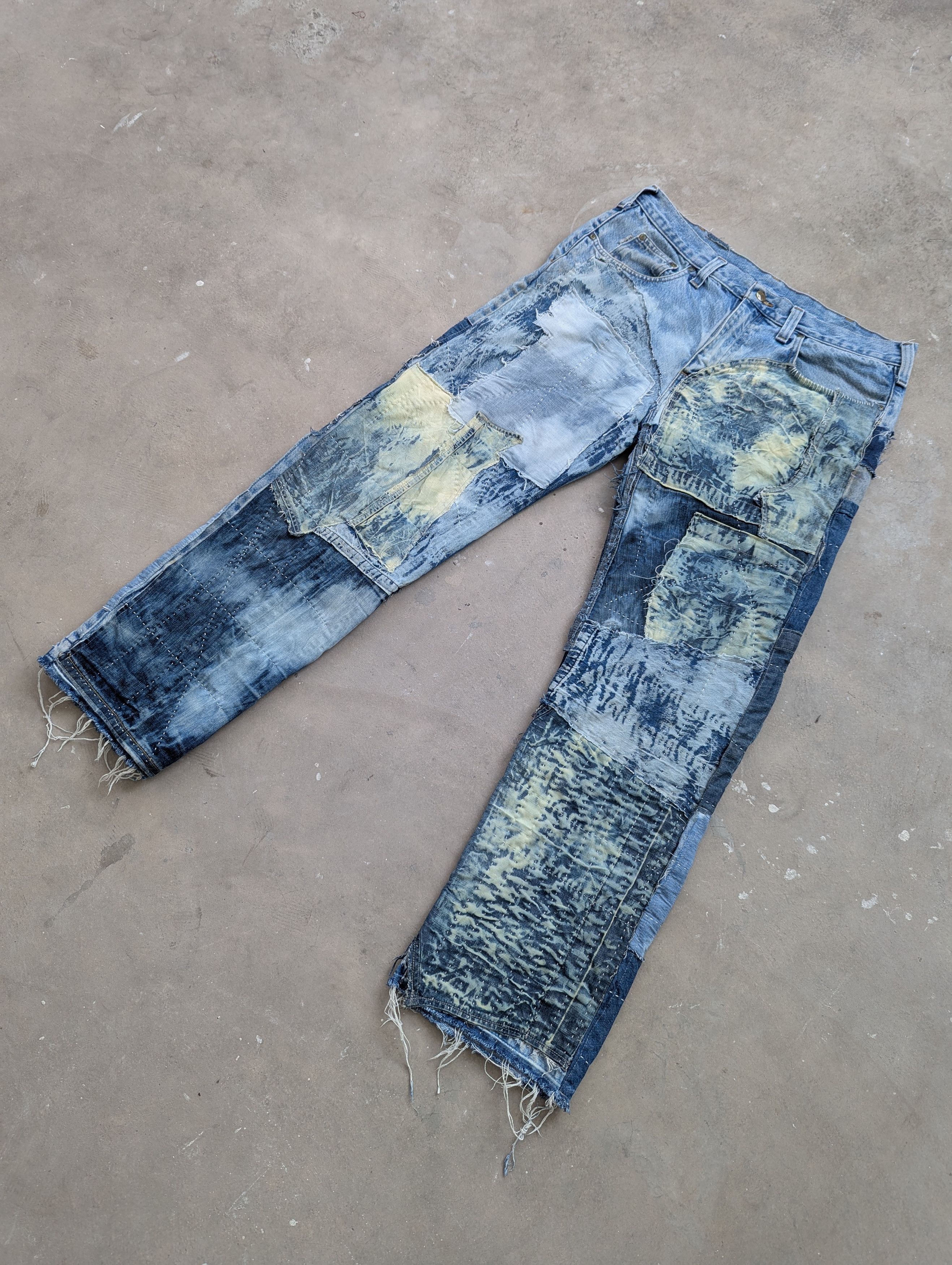 Carhartt × Vintage TODAY OFFER 💥 1/1 Carhartt Reconstructed Denim Sashiko Boro Size US 36 / EU 52 - 3 Thumbnail