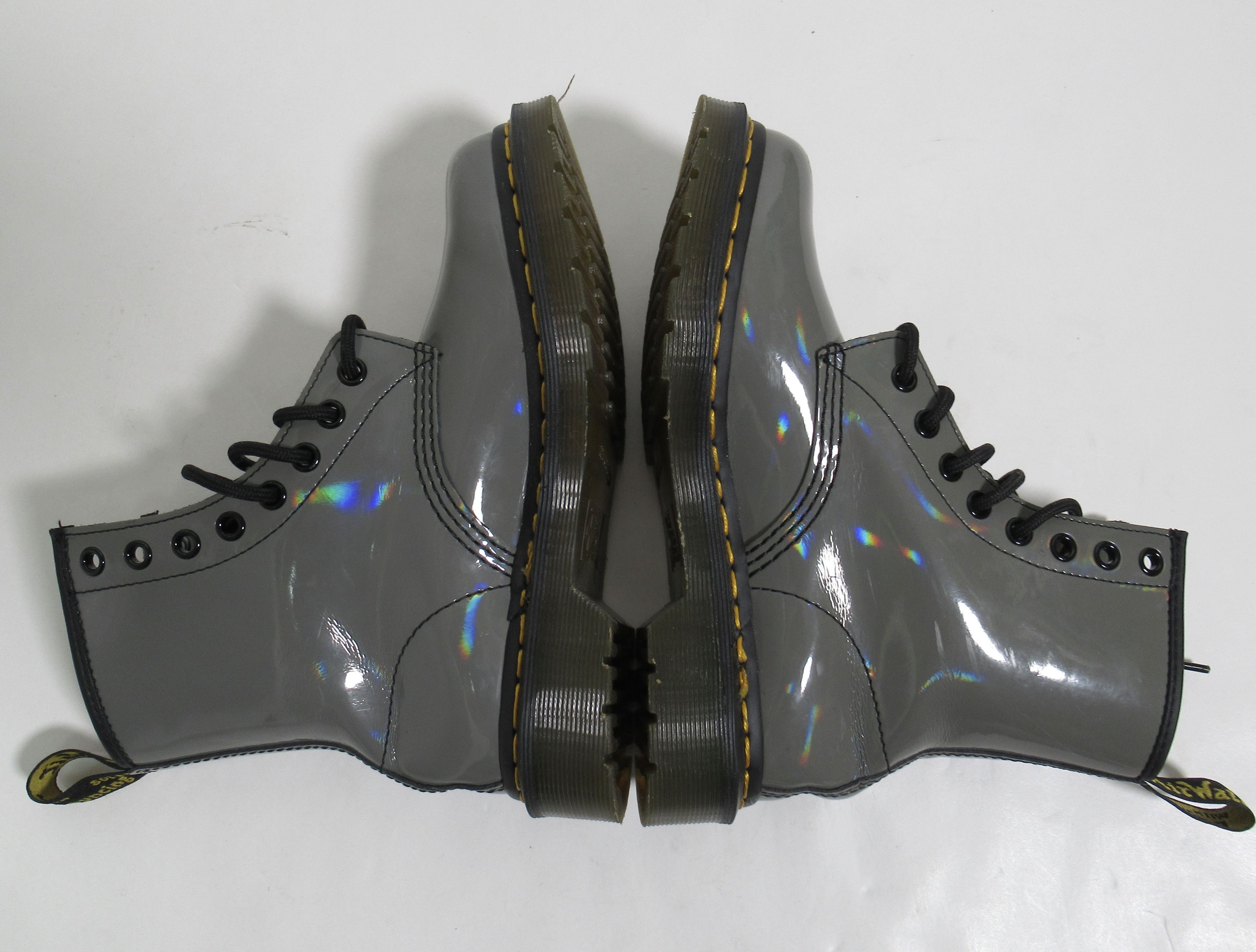 Dr. Martens Dr Martens 1460 Rainbow Patent Lace Up Boots Gunmetal Size US 5 / IT 35 - 9 Thumbnail