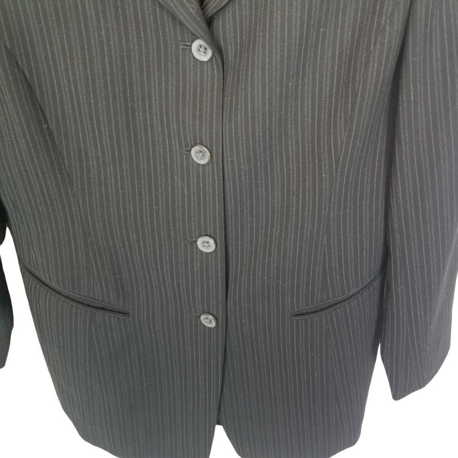 Emanuel Ungaro Vintage Emanuel Ungaro Womens Wool Blazer Striped 8P Career Size M / US 6-8 / IT 42-44 - 3 Thumbnail