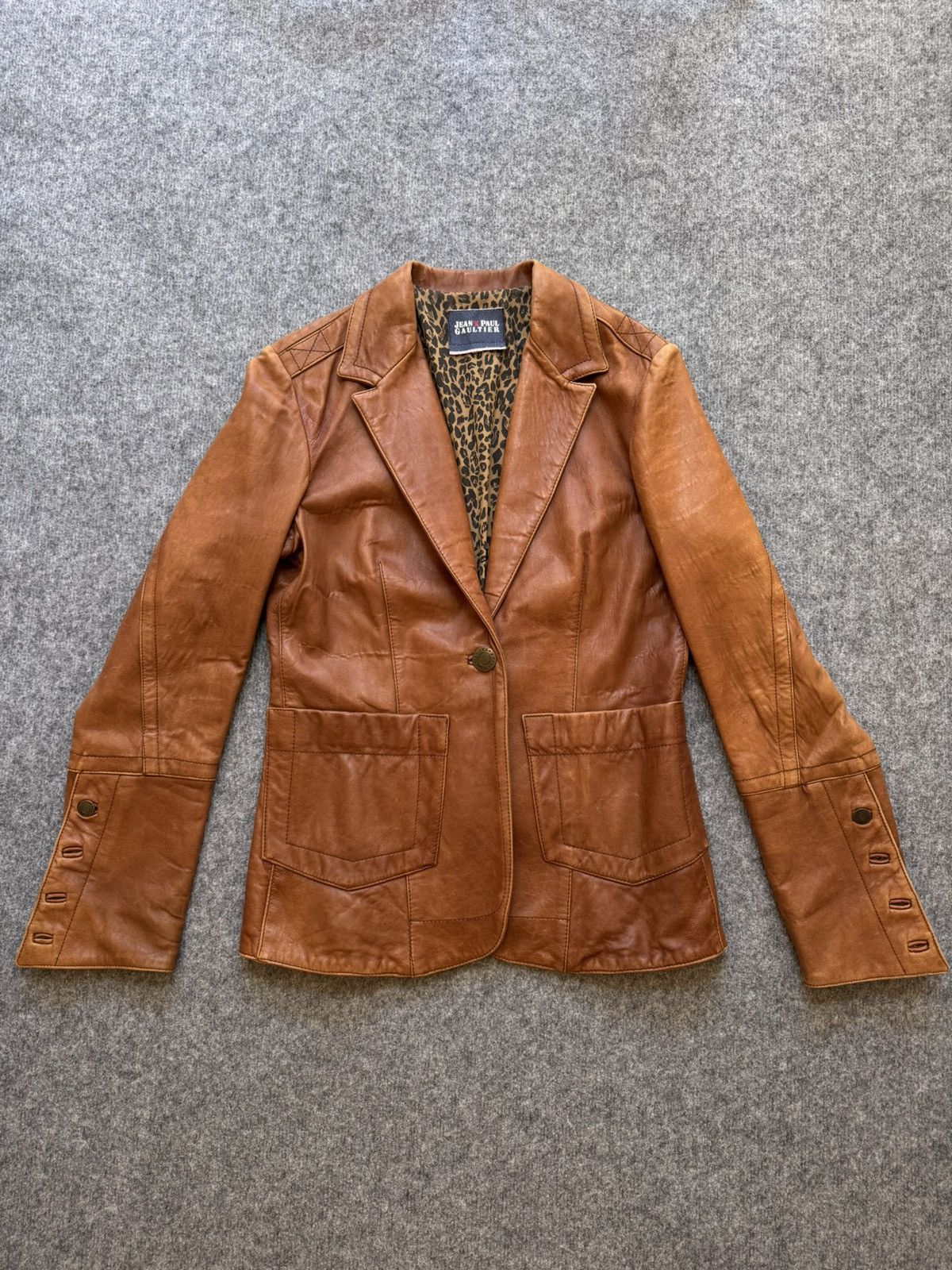 Leather jacket Jean Paul Gaultier y2k japan style